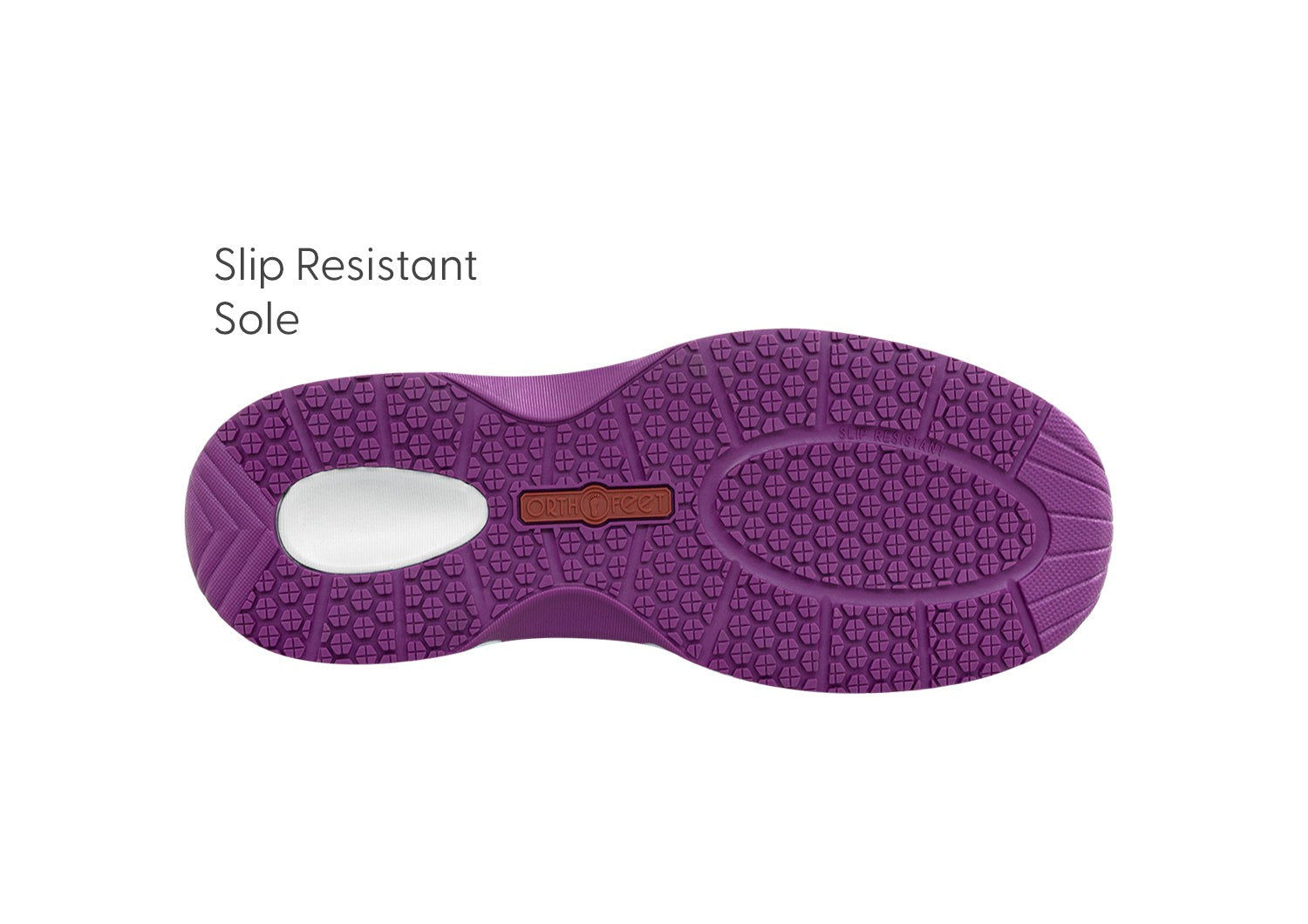 Orthofeet Kita Hands-Free Supportive Women's Sneaker - Navy/orchid - Sole View - 6