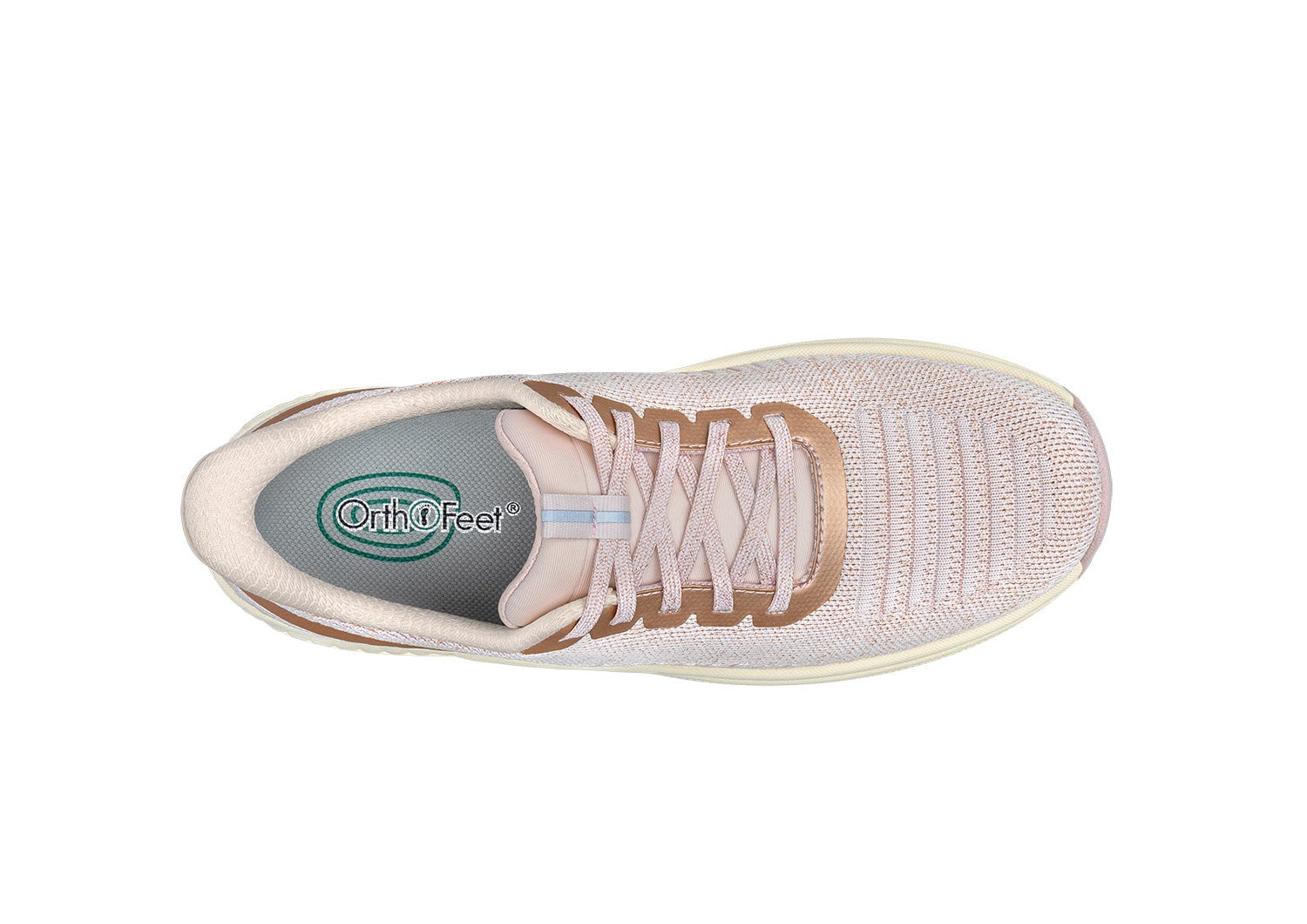 Orthofeet Kita Hands-Free Supportive Women's Sneaker - Rose Gold - Product View - 5