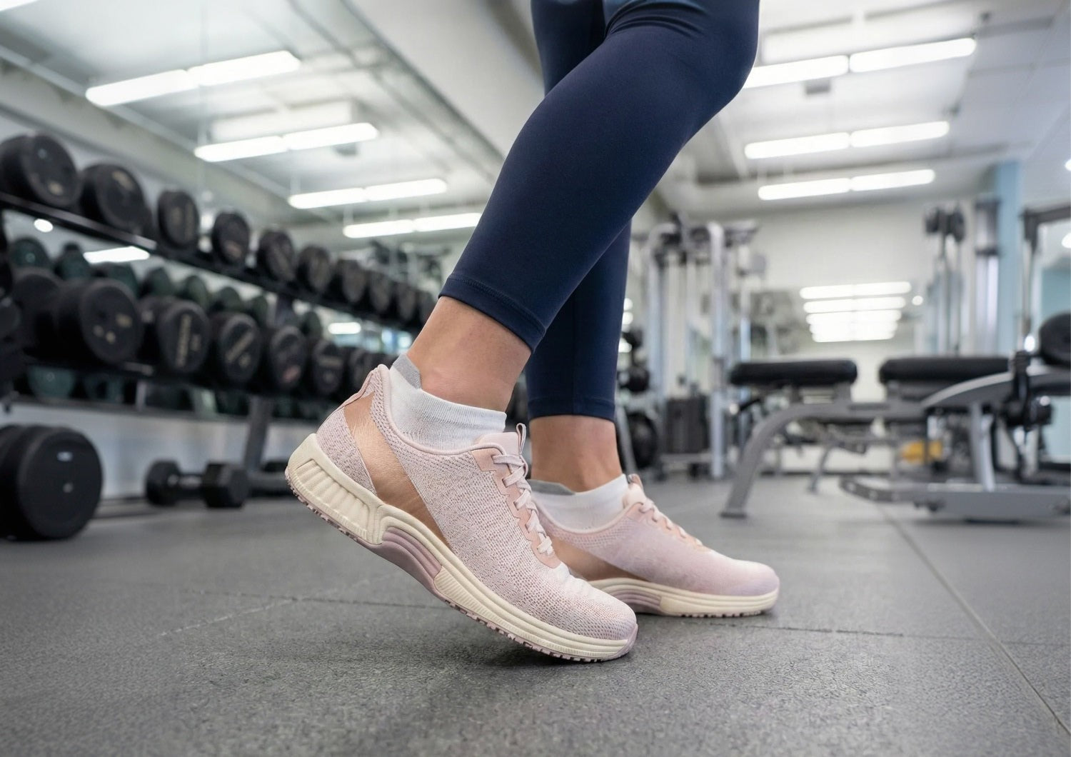 Orthofeet Kita Hands-Free Supportive Women's Sneaker - Rose Gold - Product View - 7