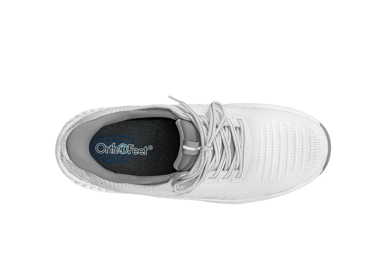 Orthofeet Kita Hands-Free Supportive Women's Sneaker - White - Bird's Eye View - 5