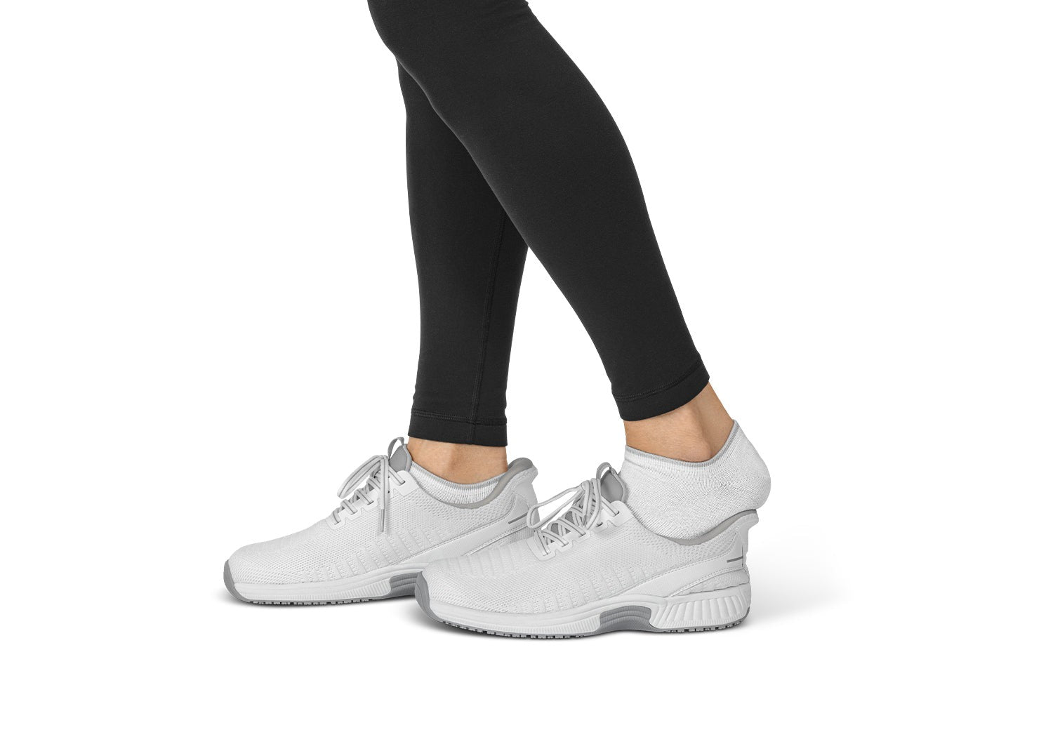 Orthofeet Kita Hands-Free Supportive Women's Sneaker - White - Lifestyle View - 8