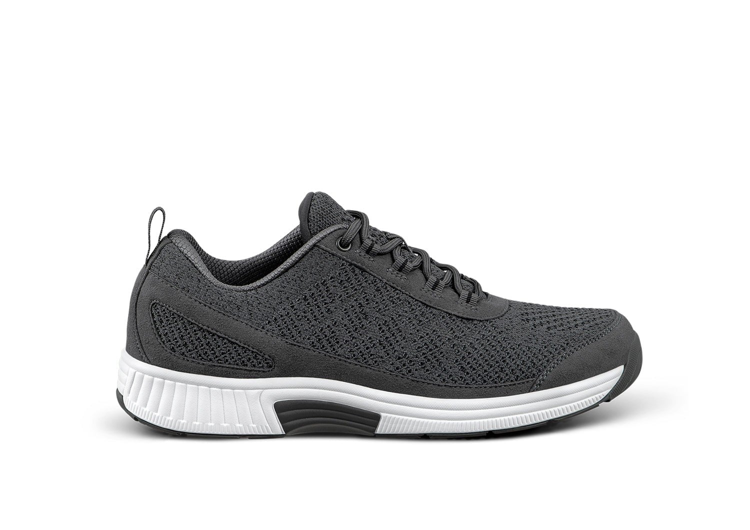 Orthofeet Lava Stretch Customizable Support Men's Sneaker - Dark Gray - Product View - 1