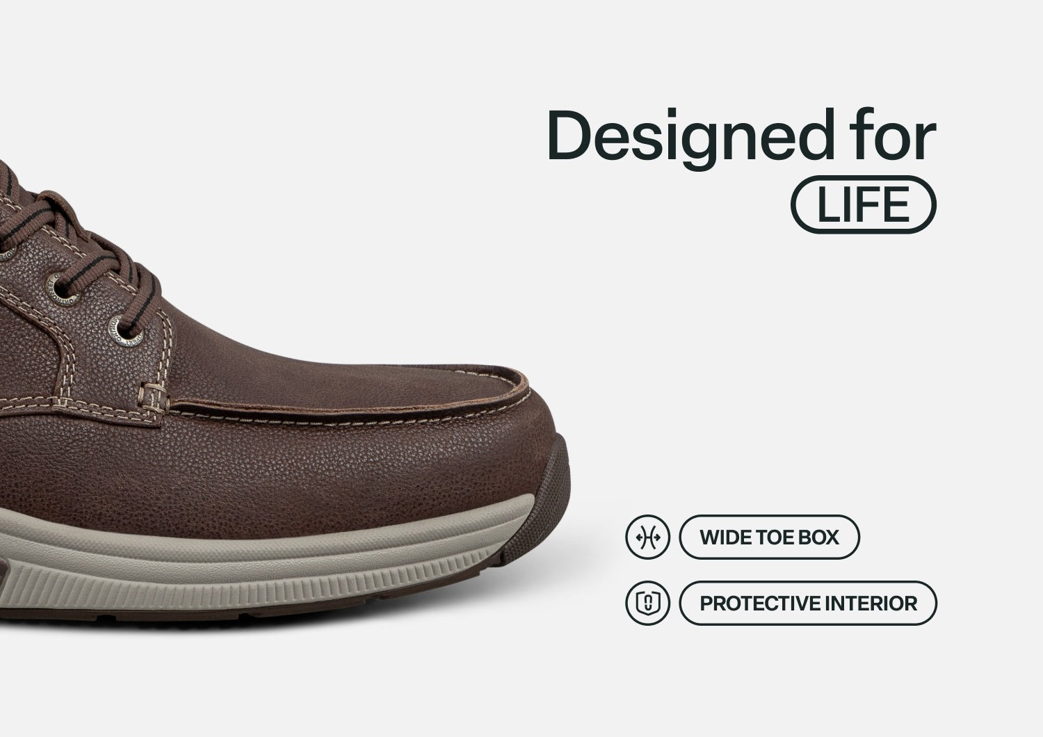 Orthofeet Leo Stretch Men's Sneakers - Brown - Feature Detail - 5