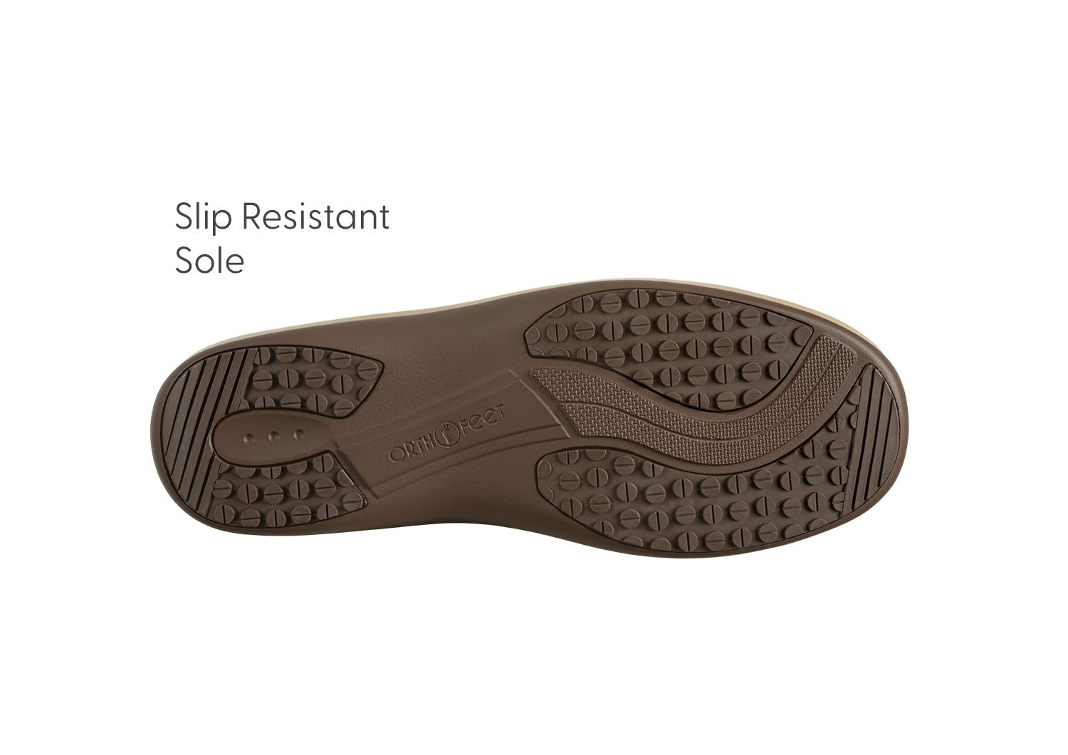 Orthofeet Lorin Wool Supportive Hands-Free Slipper-Shoe - Blue Herringbone Wool - Sole View - 5