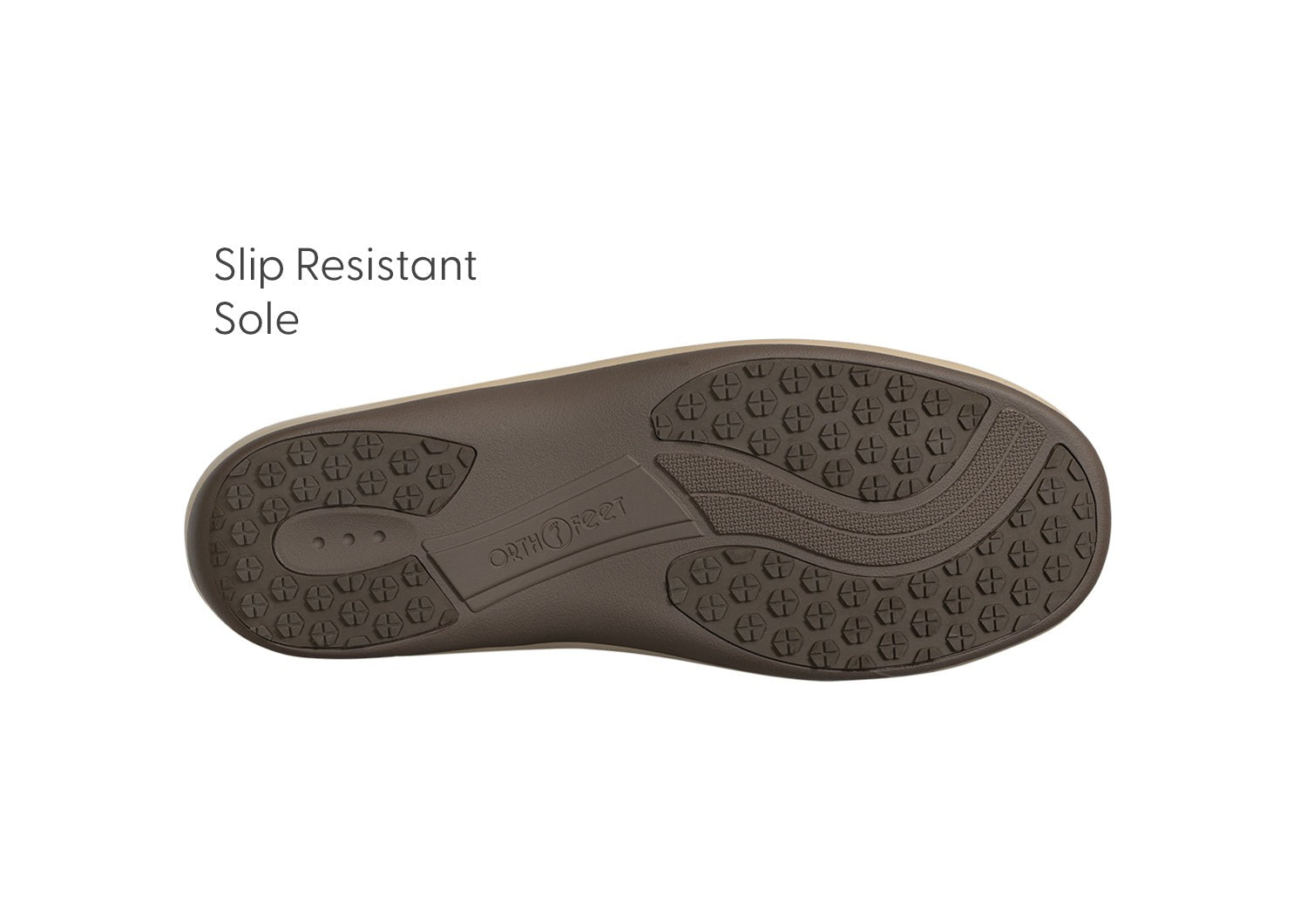 Orthofeet Lorin Wool Supportive Hands-Free Slipper-Shoe - Bordeaux - Sole View - 6