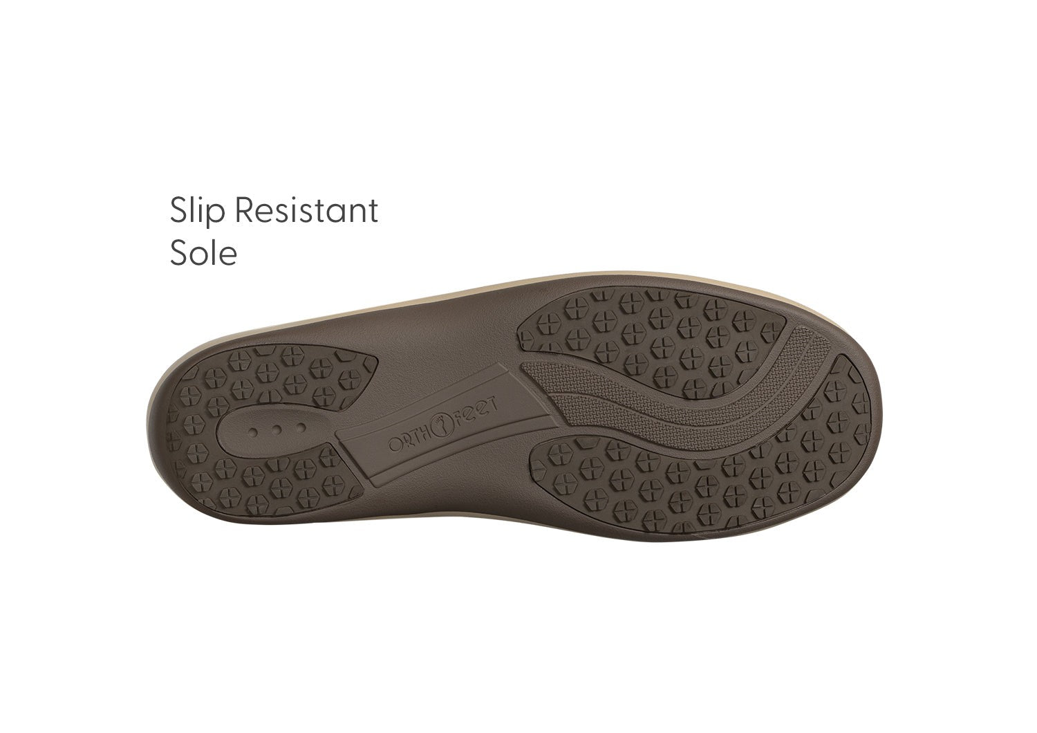 Orthofeet Lorin Wool Supportive Hands-Free Slipper-Shoe - Gray - Sole View - 6