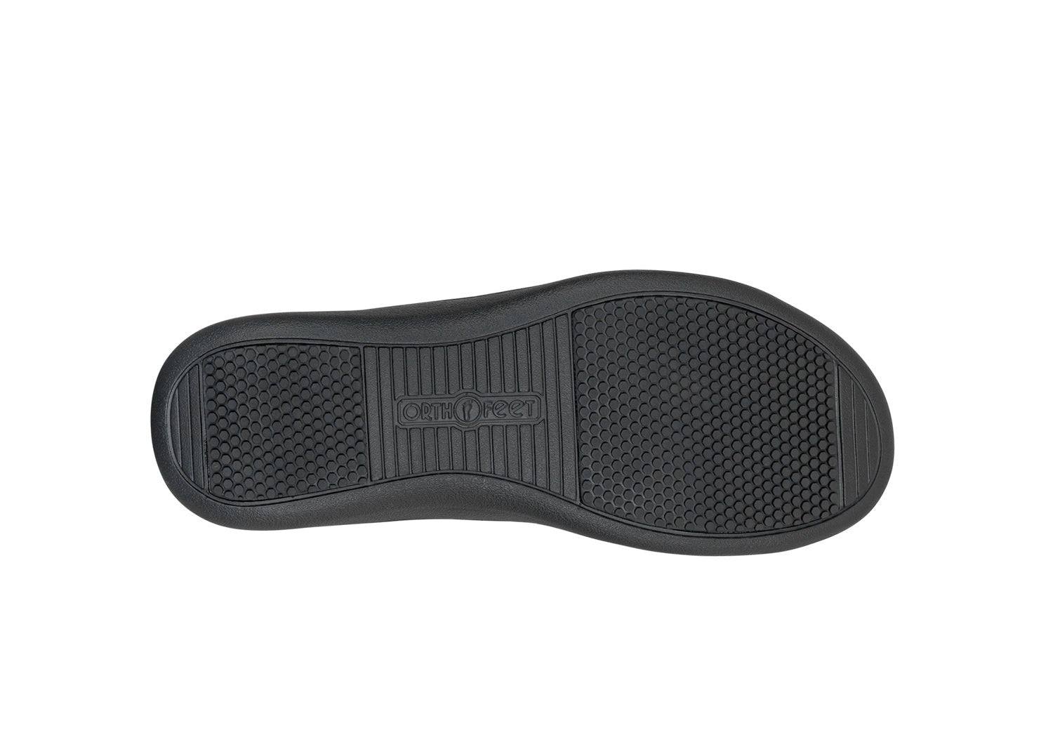 Orthofeet Maui Heel Strap Stretch Comfort Support Women's Sandal - Black - Sole View - 7