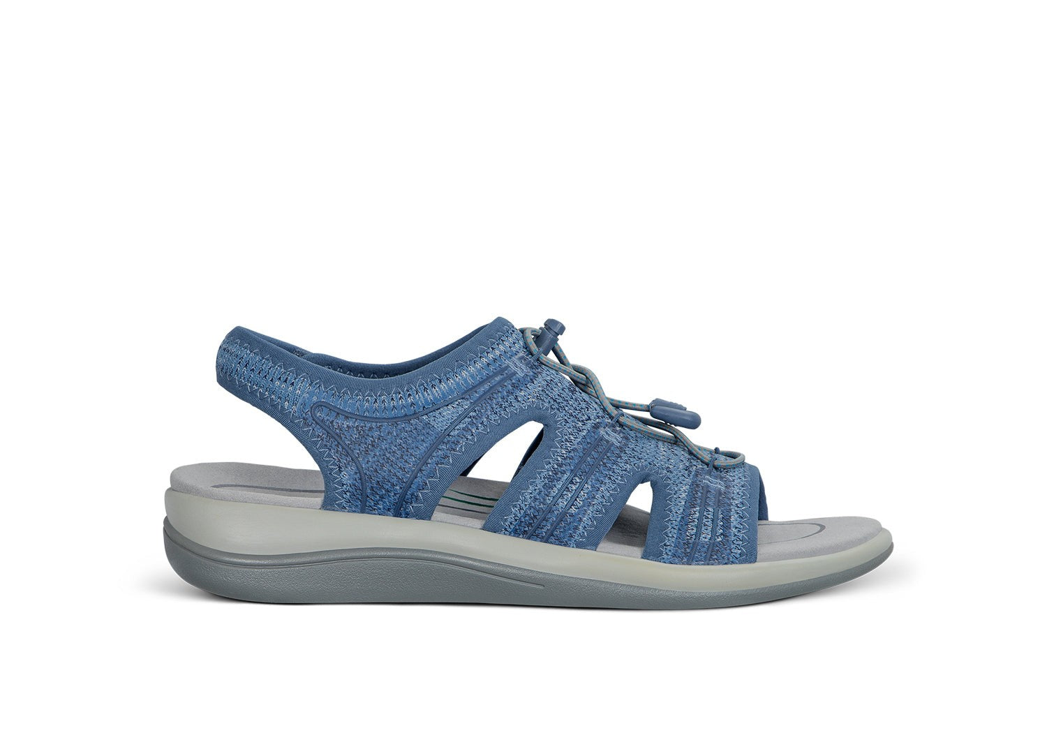 Orthofeet Maui Heel Strap Stretch Comfort Support Women's Sandal in Blue