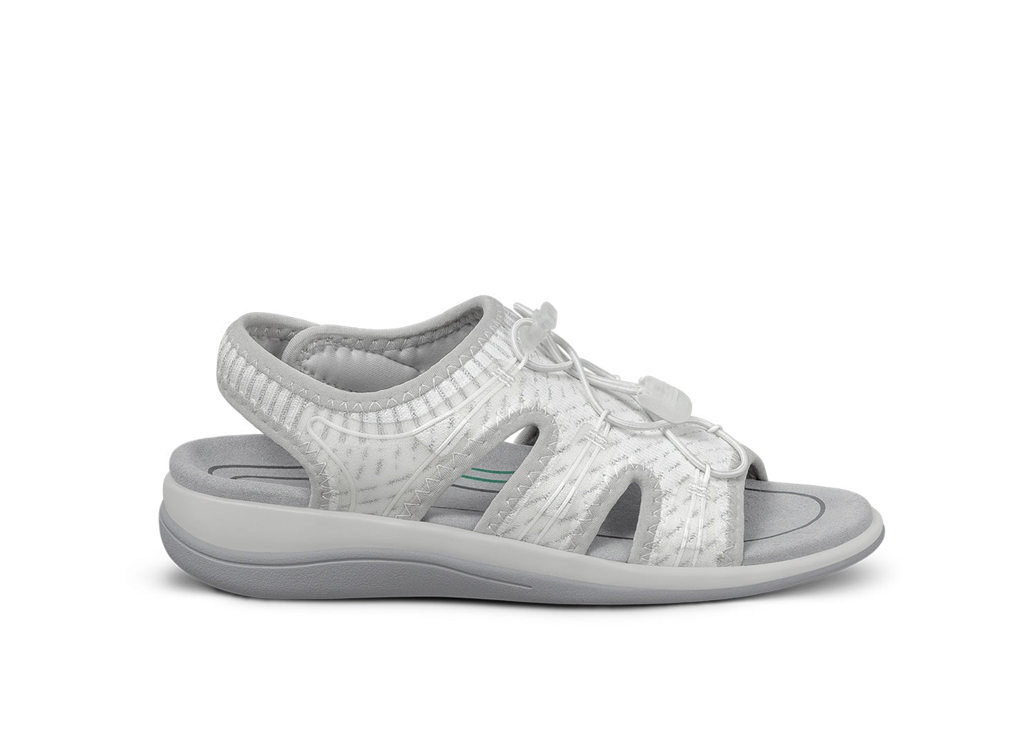 Orthofeet Maui Heel Strap Stretch Comfort Support Women's Sandal - White/gray - Product View - 1