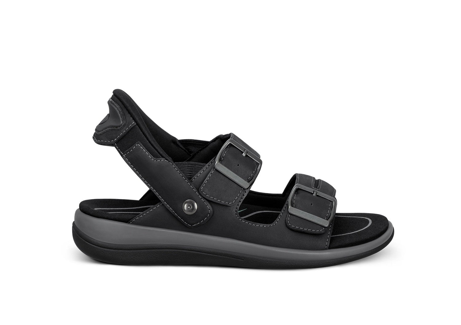 Orthofeet Minerva Hands-Free Supportive Women's Sandals - Black - Product View - 1
