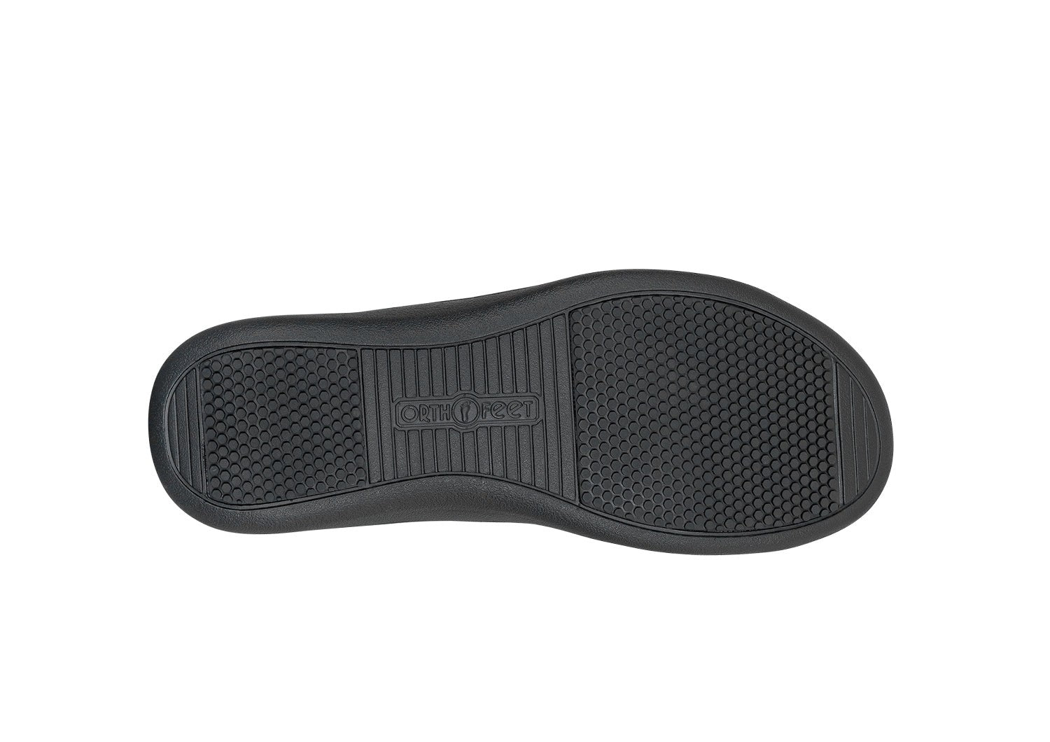 Orthofeet Minerva Hands-Free Supportive Women's Sandals - Black - Sole View - 7