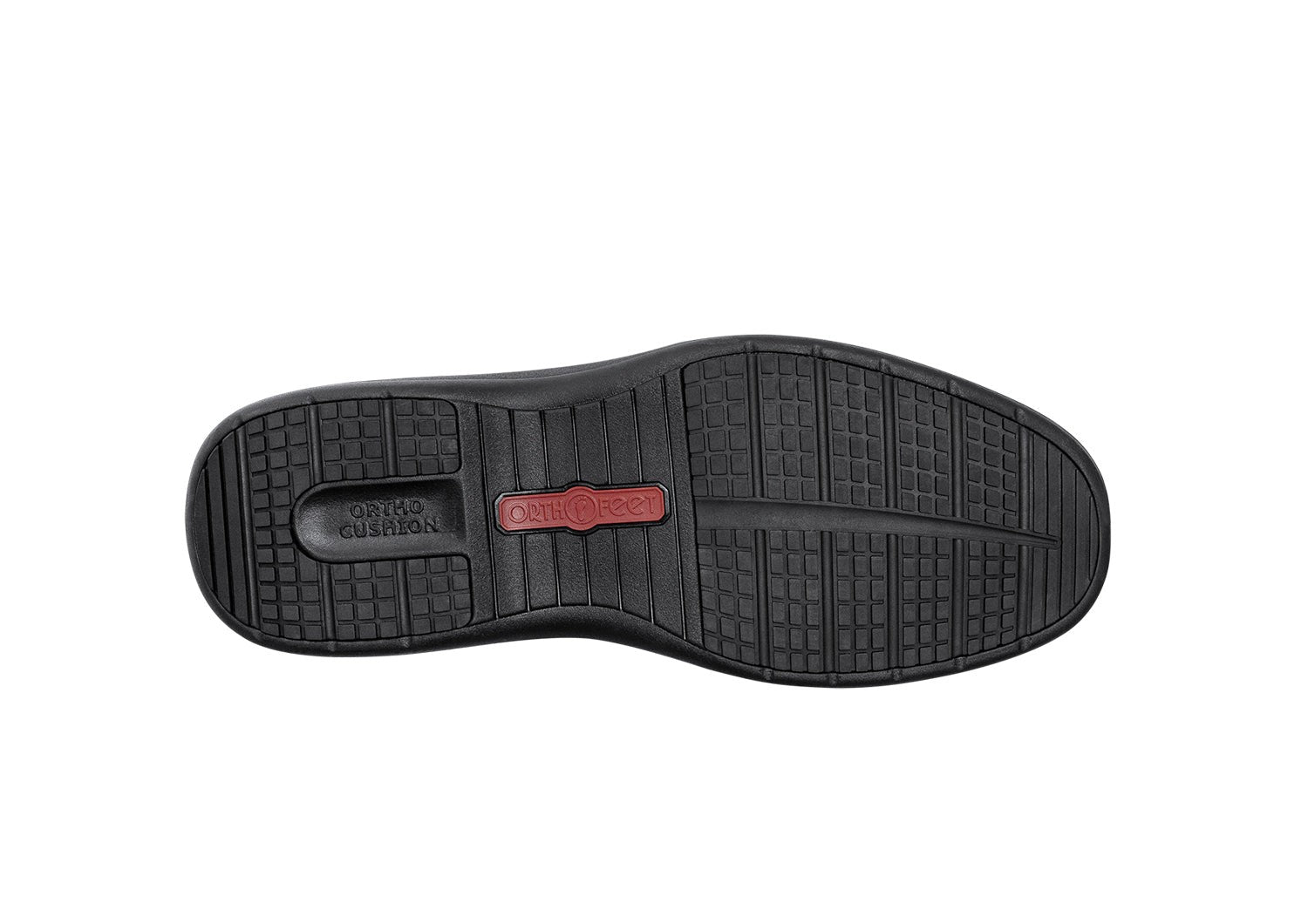 Orthofeet Moreno Men's Dress - Black - Sole View - 7