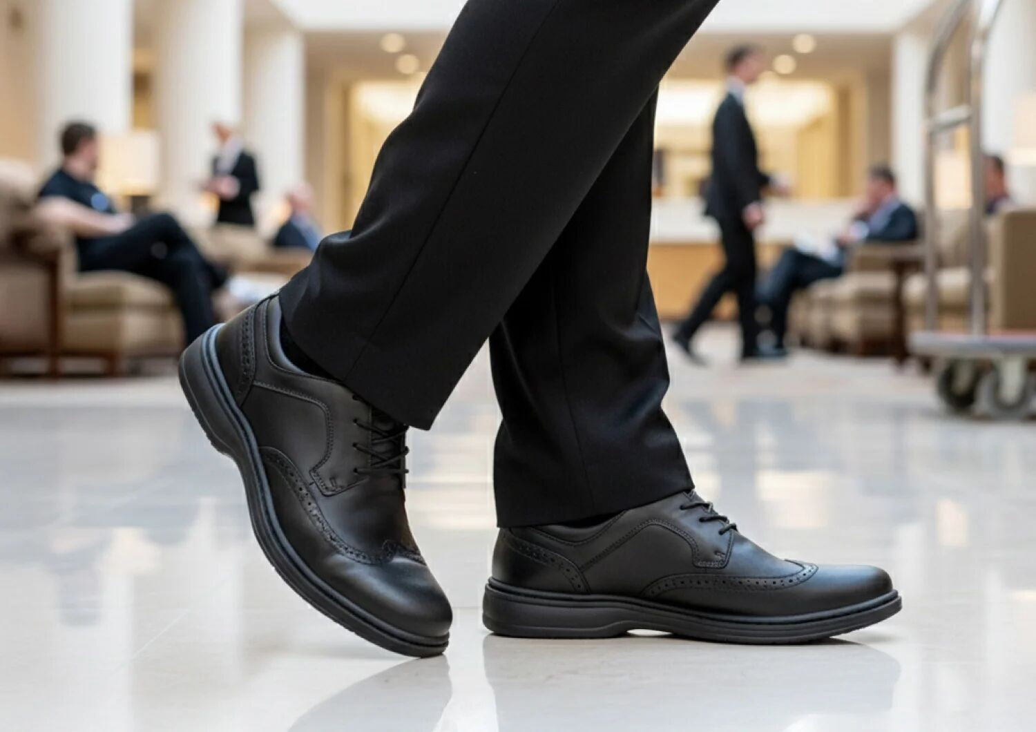 Orthofeet Moreno Men's Dress - Black - Lifestyle View - 8