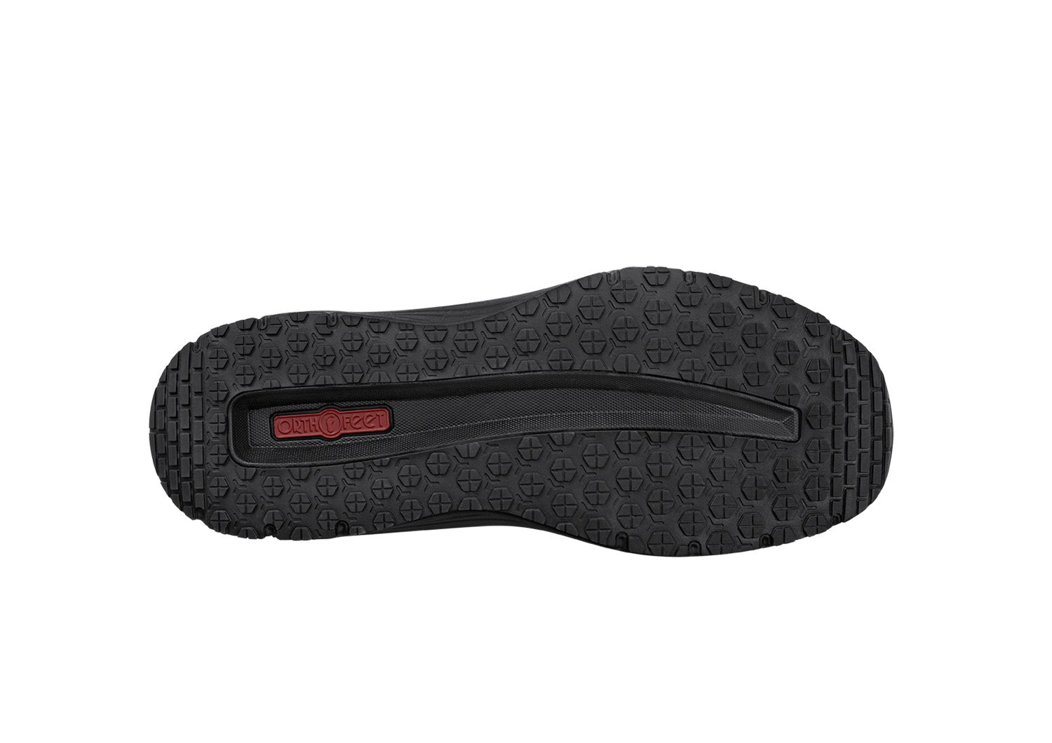 Orthofeet Navigate Hands-Free Men's Sneakers - Black - Sole View - 6