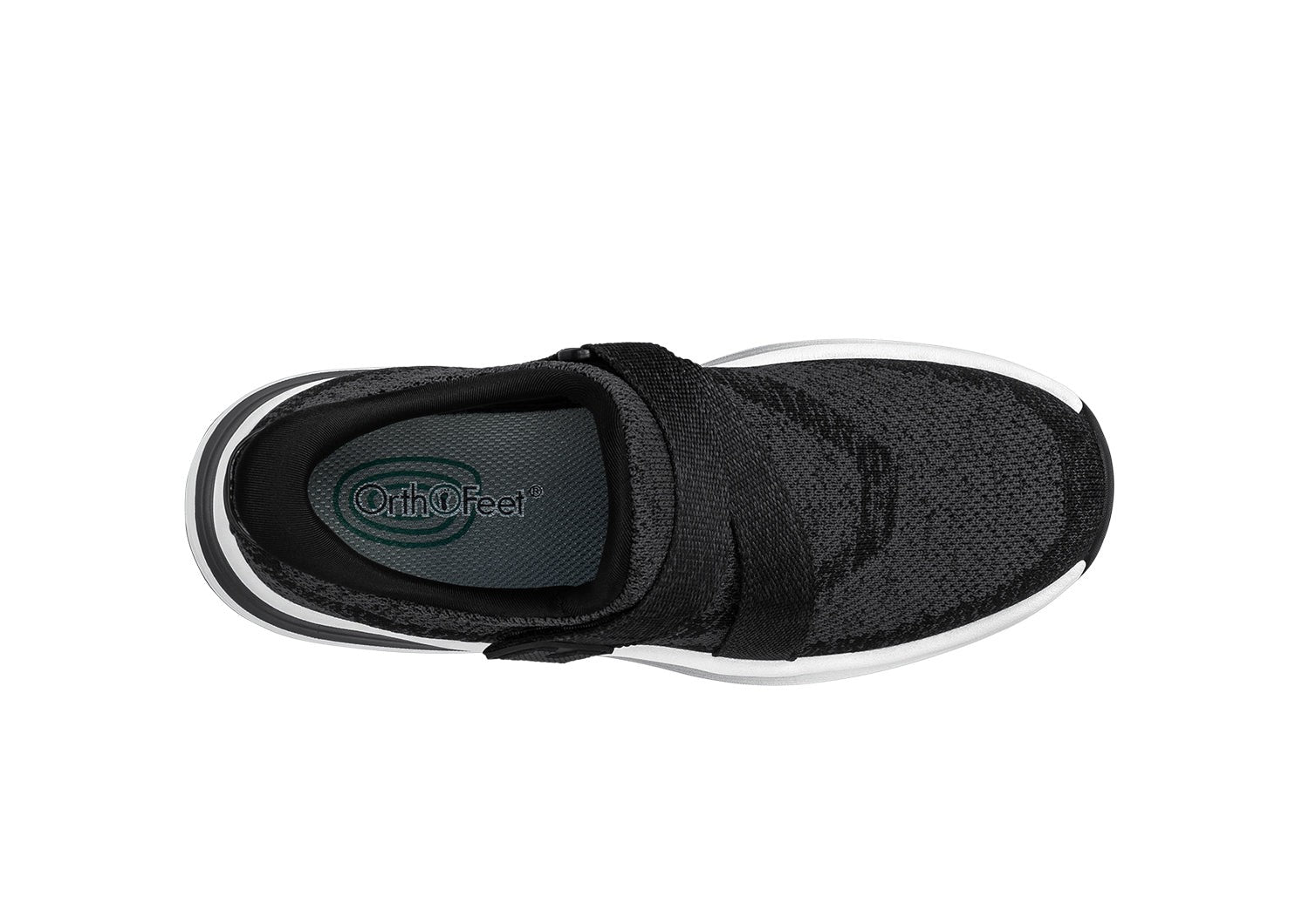 Orthofeet Naya Hands-Free Cushioned Stretch - Black - Bird's Eye View - 5