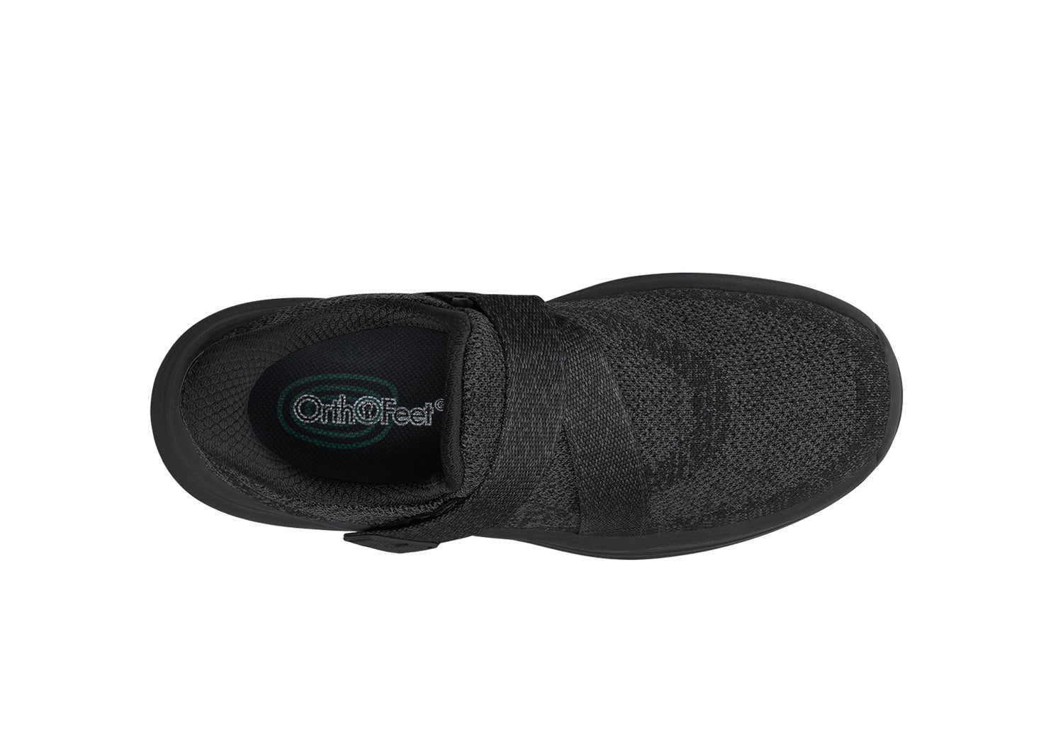 Orthofeet Naya Hands-Free Cushioned Stretch - Black/black - Bird's Eye View - 5