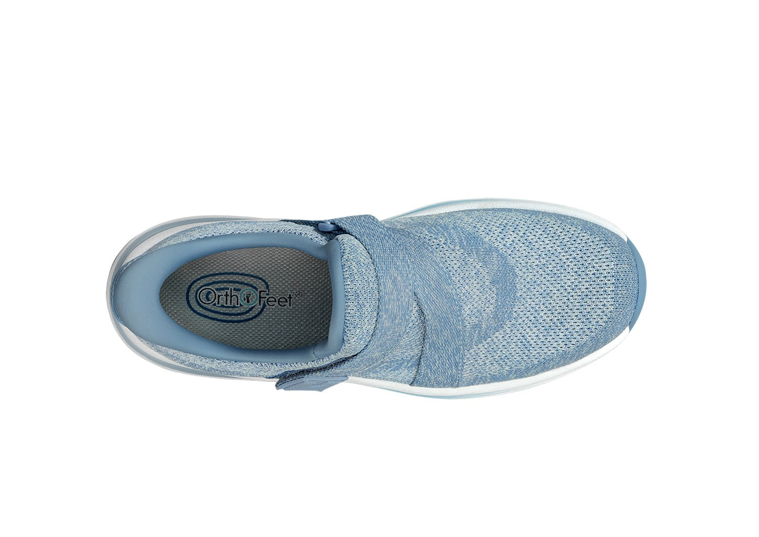 Orthofeet Naya Hands-Free Cushioned Stretch - Blue - Bird's Eye View - 5