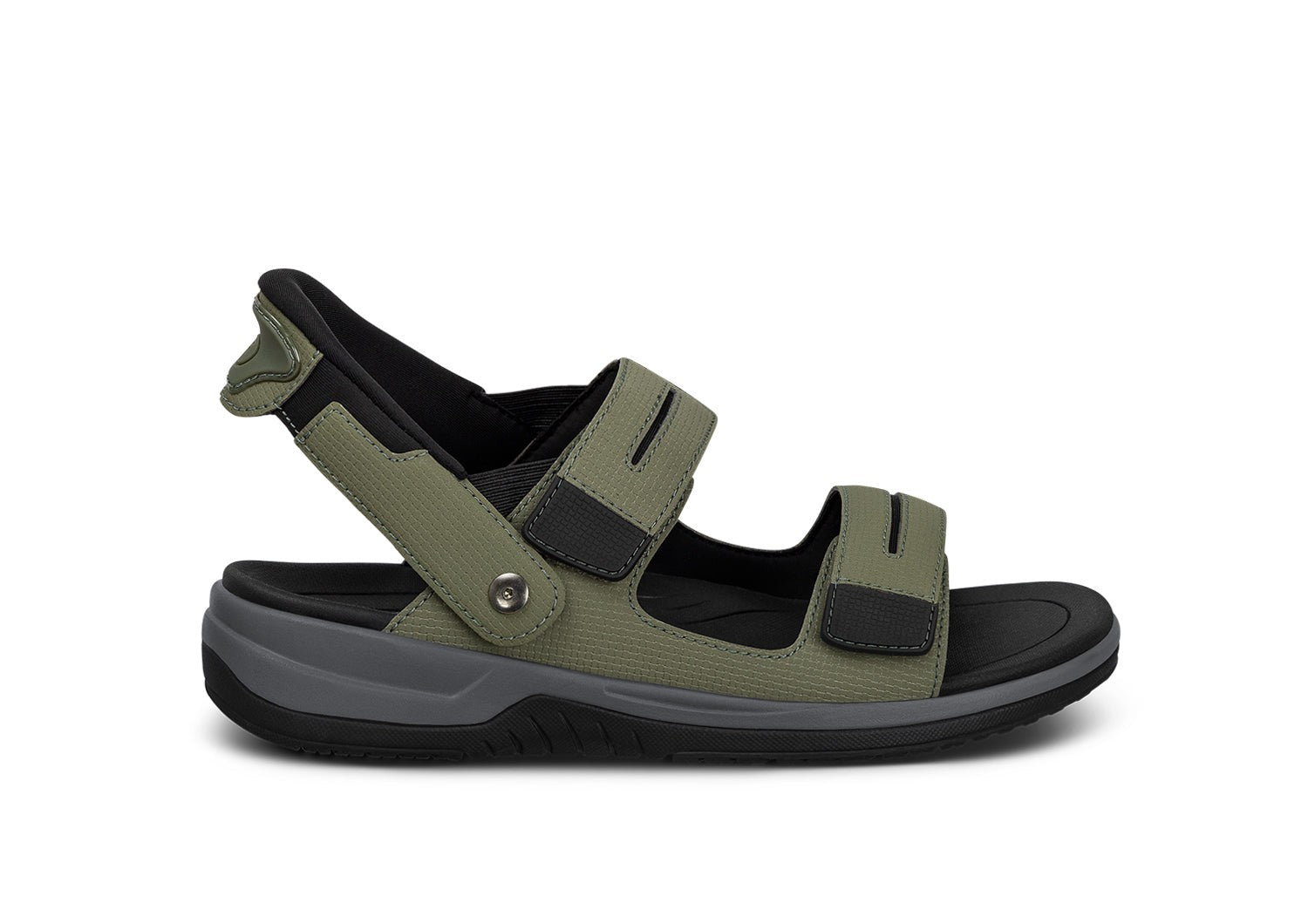 Orthofeet Neptune Hands-Free Support Men's Sandals in Olive