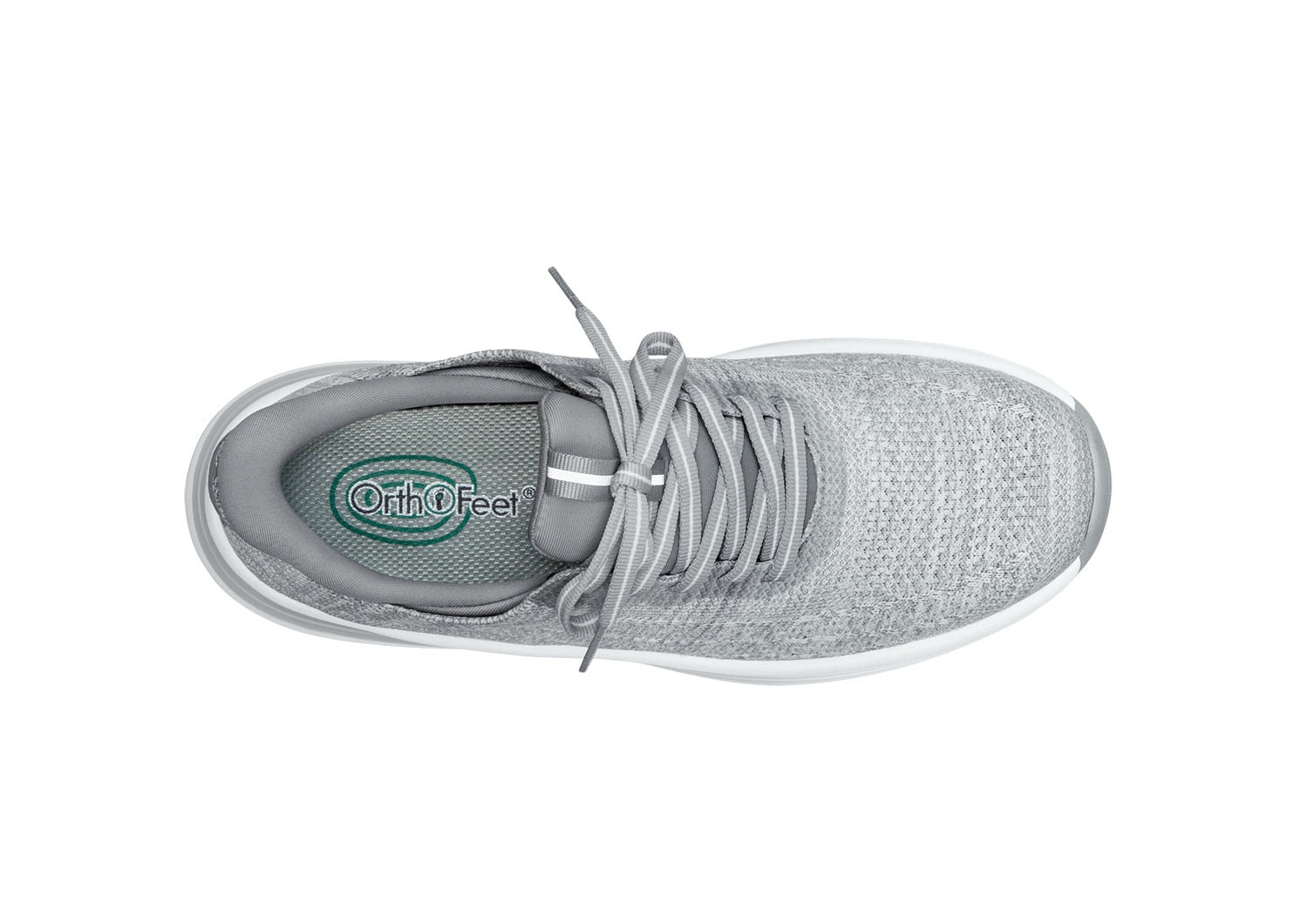 Orthofeet Nira Hands-Free Max Cushion Support Women's Sneakers - Light Gray - Bird's Eye View - 5