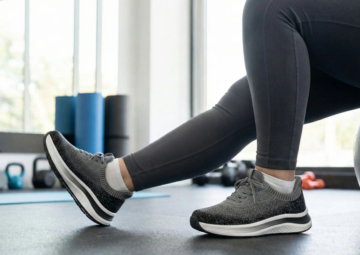 Orthofeet Nira Hands-Free Supportive Slip-On Women's Sneakers - Black/gray - Lifestyle View - 7