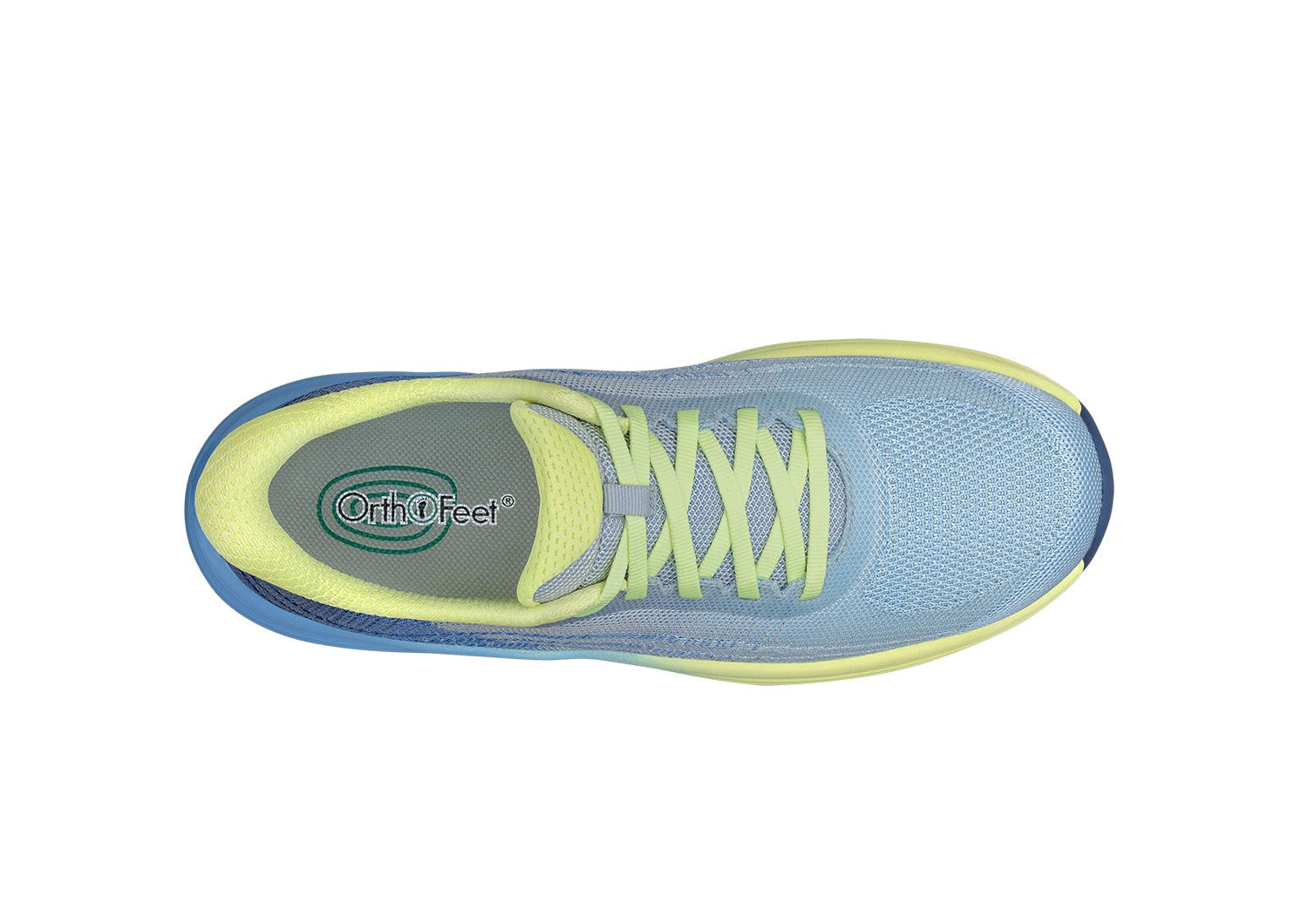 Orthofeet Nira Hands-Free Supportive Slip-On Women's Sneakers - Blue/yellow - Product View - 5