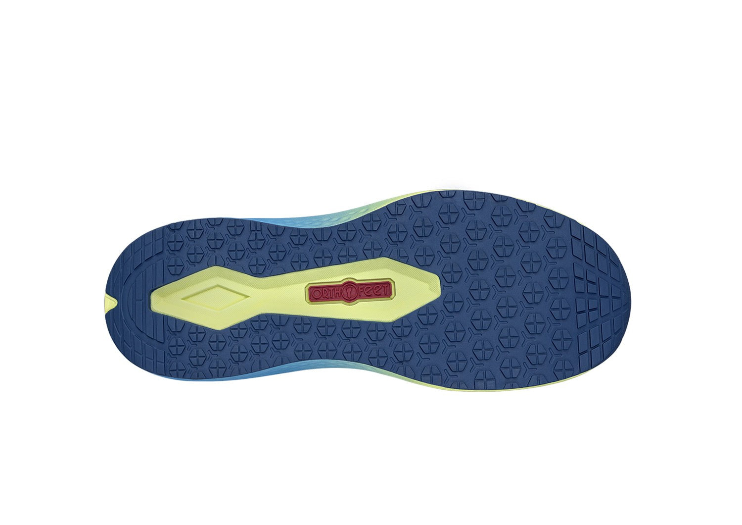 Orthofeet Nira Hands-Free Supportive Slip-On Women's Sneakers - Blue/yellow - Product View - 6