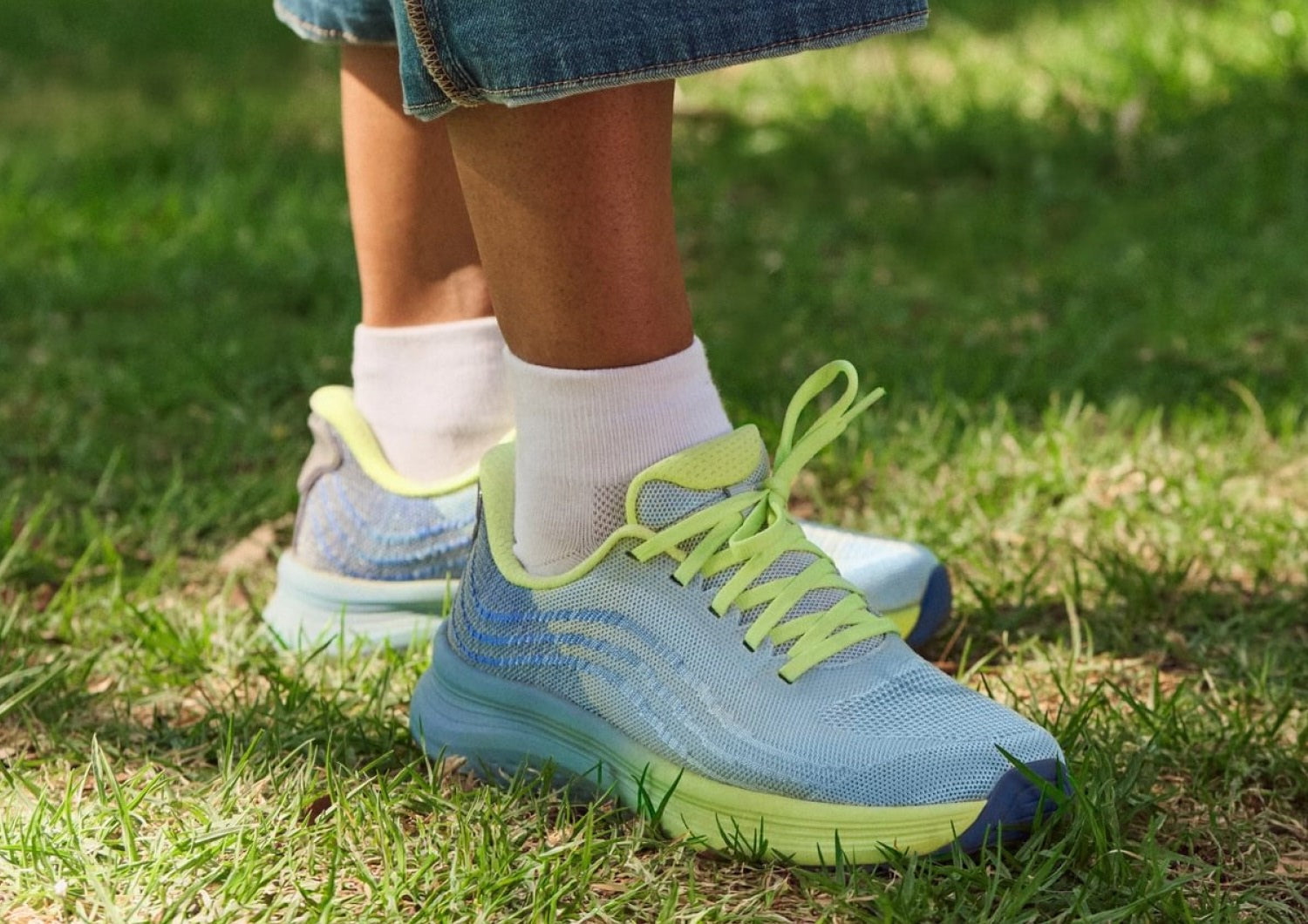 Orthofeet Nira Hands-Free Supportive Slip-On Women's Sneakers - Blue/yellow - Product View - 7
