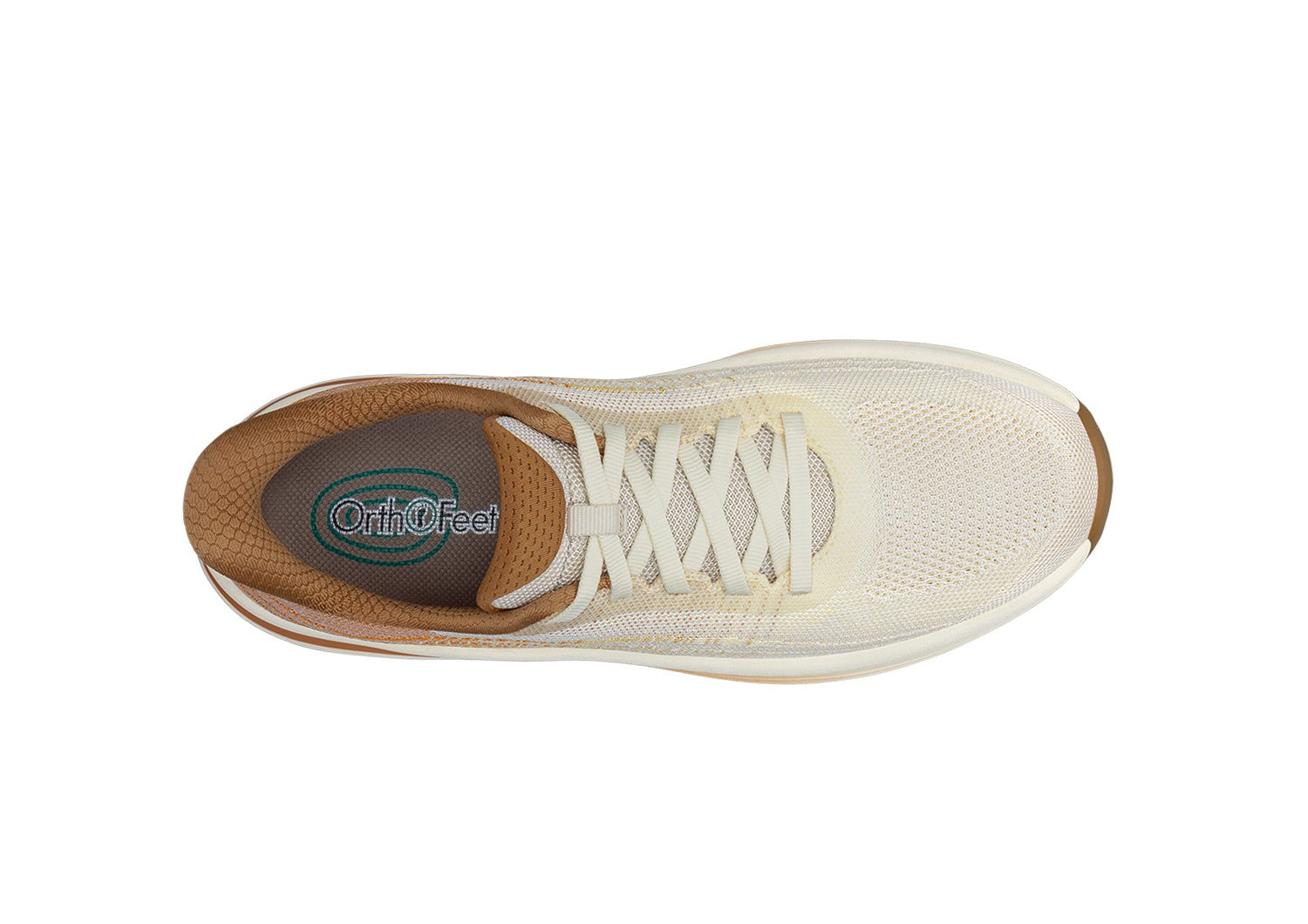 Orthofeet Nira Hands-Free Supportive Slip-On Women's Sneakers - Copper/gold Wave - Product View - 5