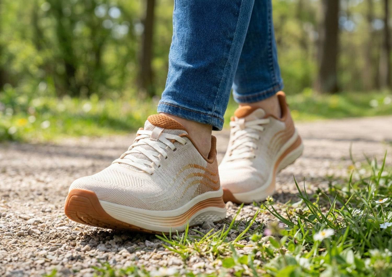 Orthofeet Nira Hands-Free Supportive Slip-On Women's Sneakers - Copper/gold Wave - Product View - 7