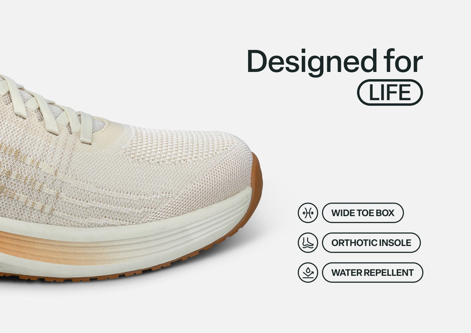 Orthofeet Nira Hands-Free Supportive Slip-On Women's Sneakers - Copper/gold Wave - Feature Detail - 4