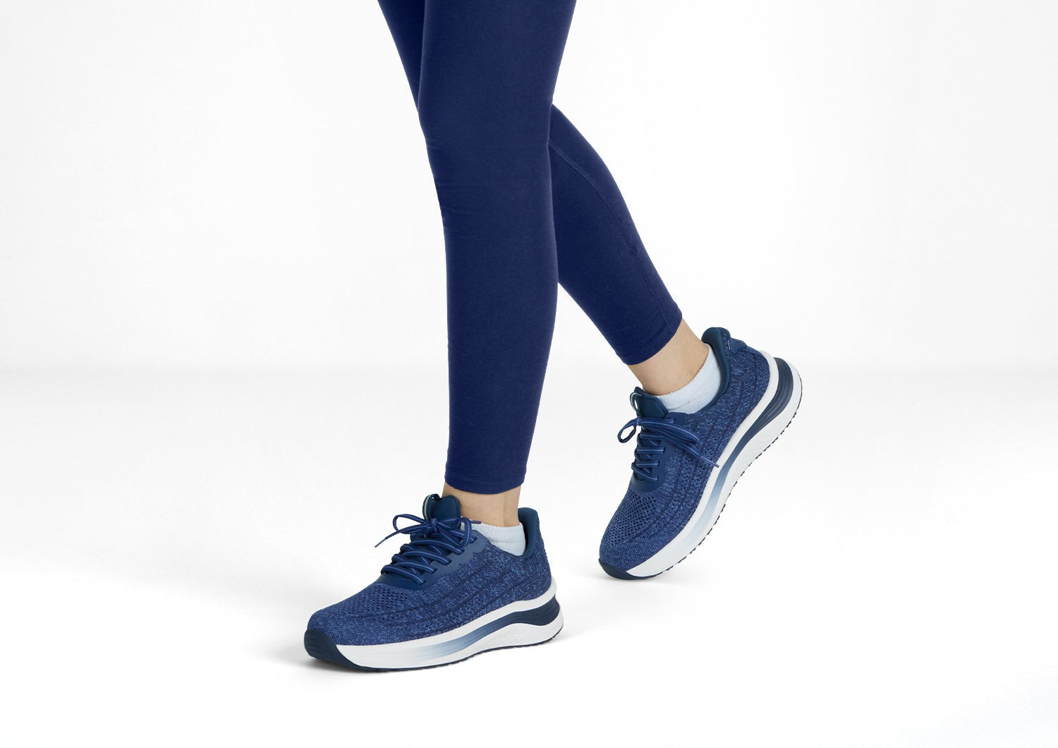 Orthofeet Nira Hands-Free Supportive Slip-On Women's Sneakers - Indigo - Lifestyle View - 8