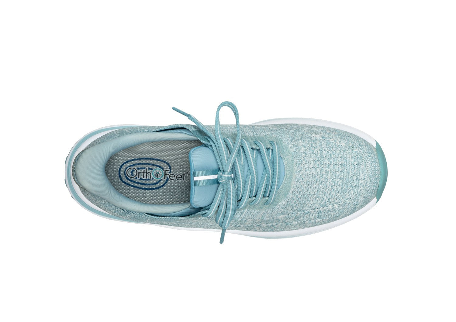 Orthofeet Nira Hands-Free Supportive Slip-On Women's Sneakers - Turquoise - Bird's Eye View - 5