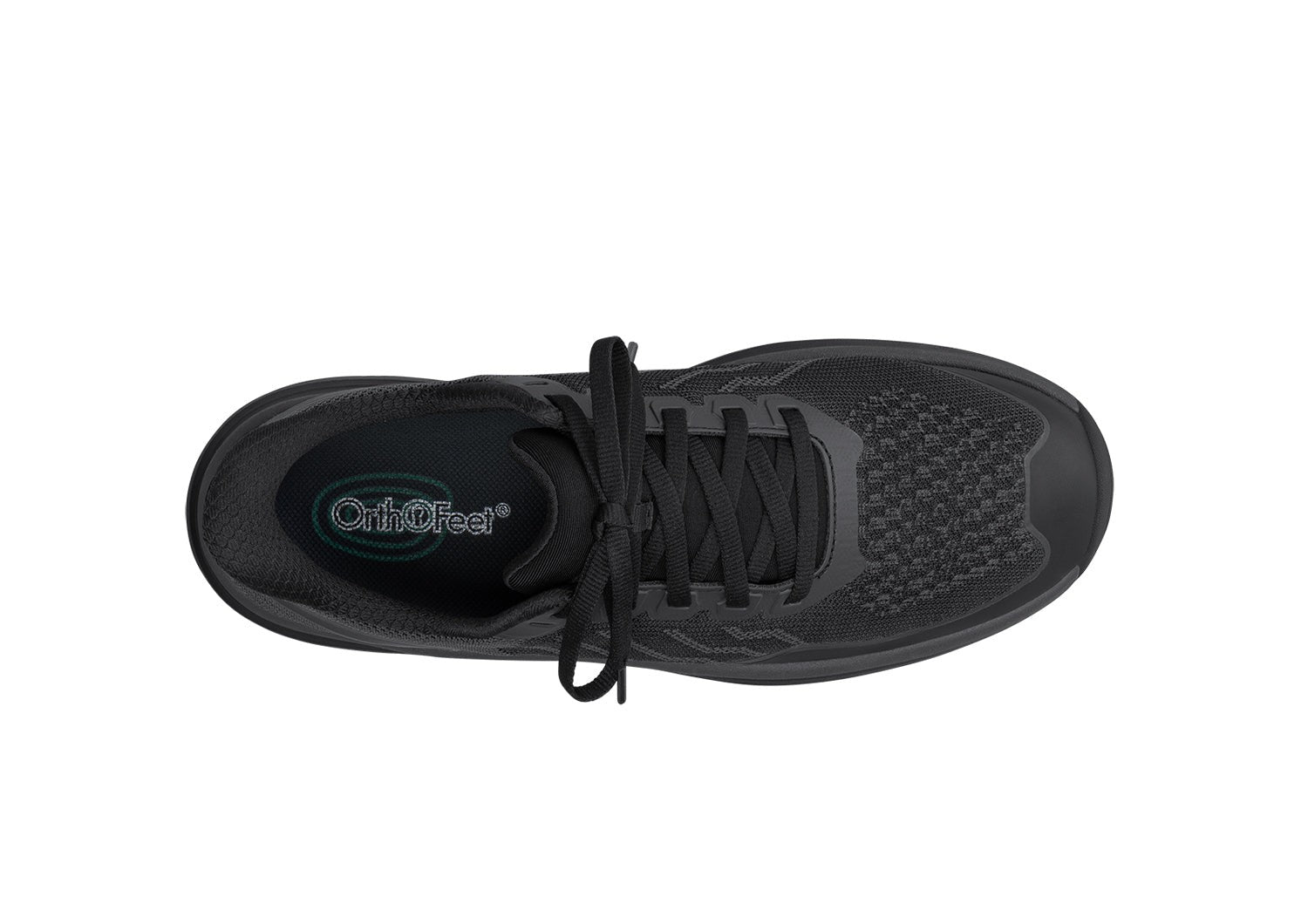 Orthofeet Nira Trail Hands-Free Women's Sneakers - Black - Bird's Eye View - 5