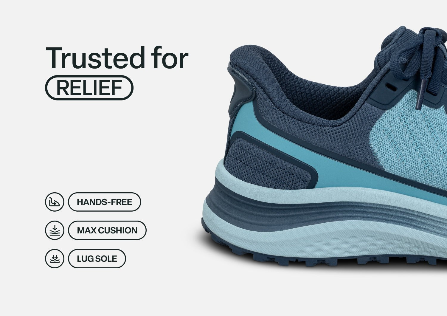 Orthofeet Nira Trail Hands-Free Women's Sneakers - Navy/blue - Feature Detail - 3