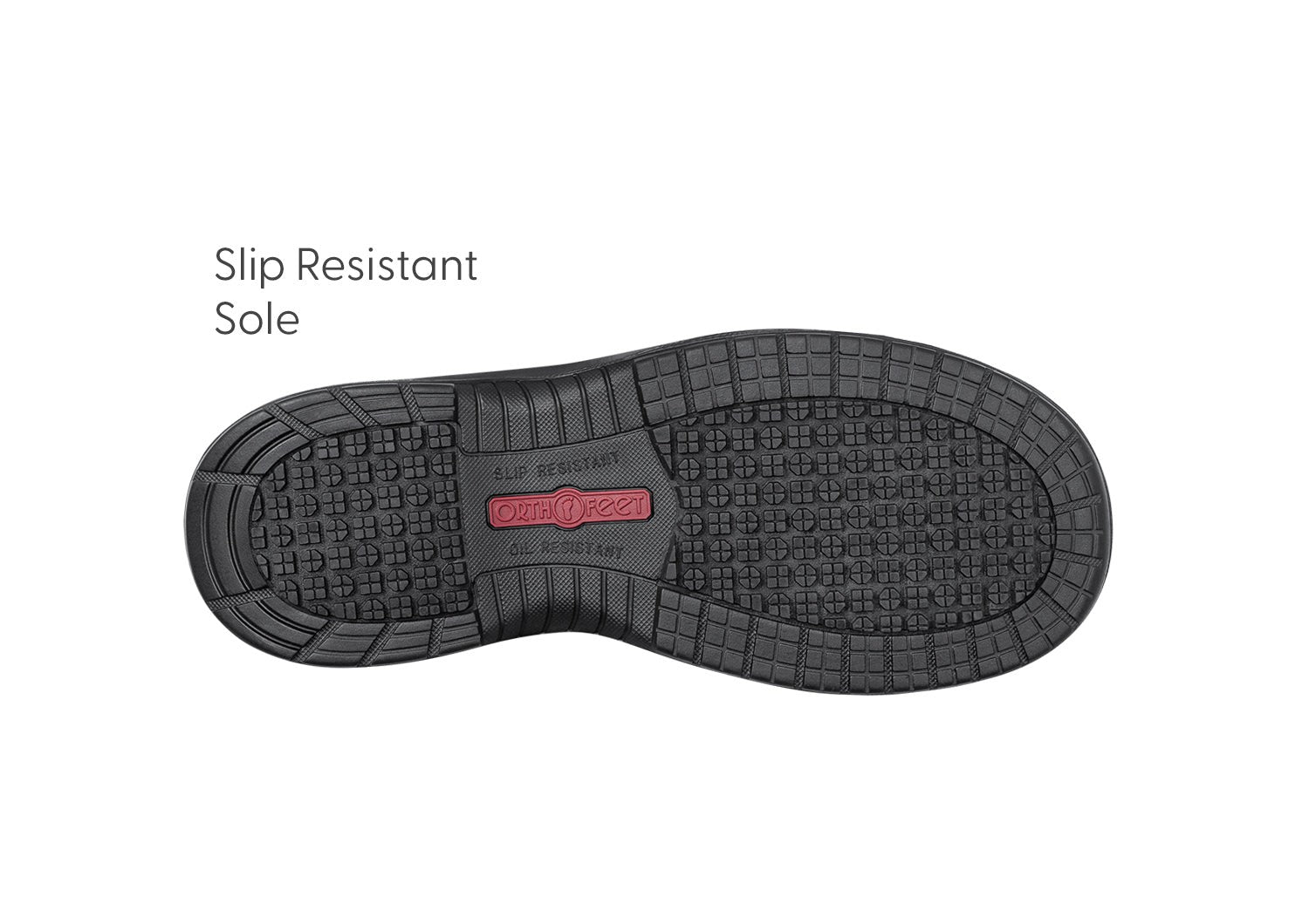 Orthofeet Onyx Hands-Free Work Shoes - Black - Sole View - 6