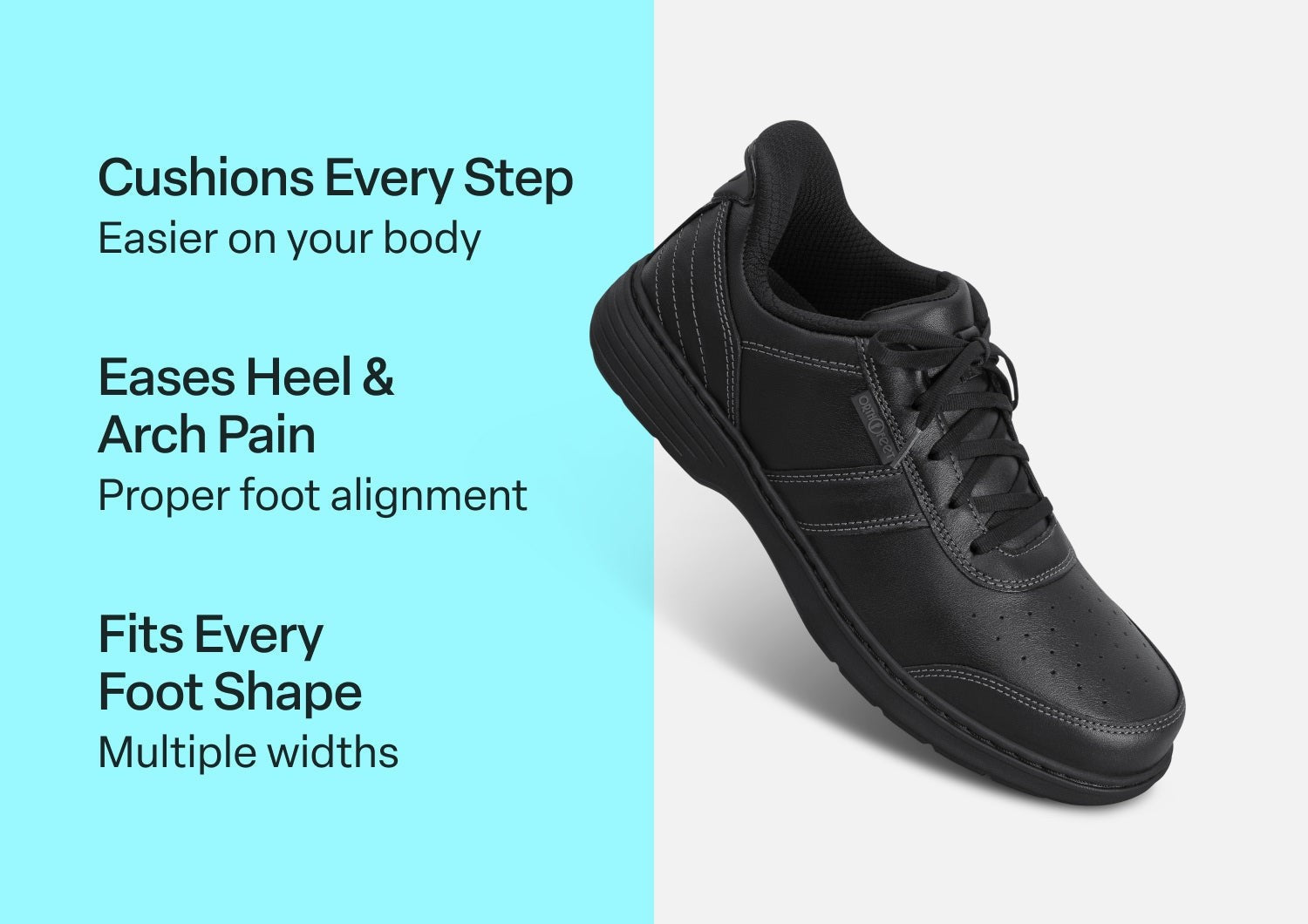 Orthofeet Pierre Hands-Free - Black - Comfort Benefits - 2