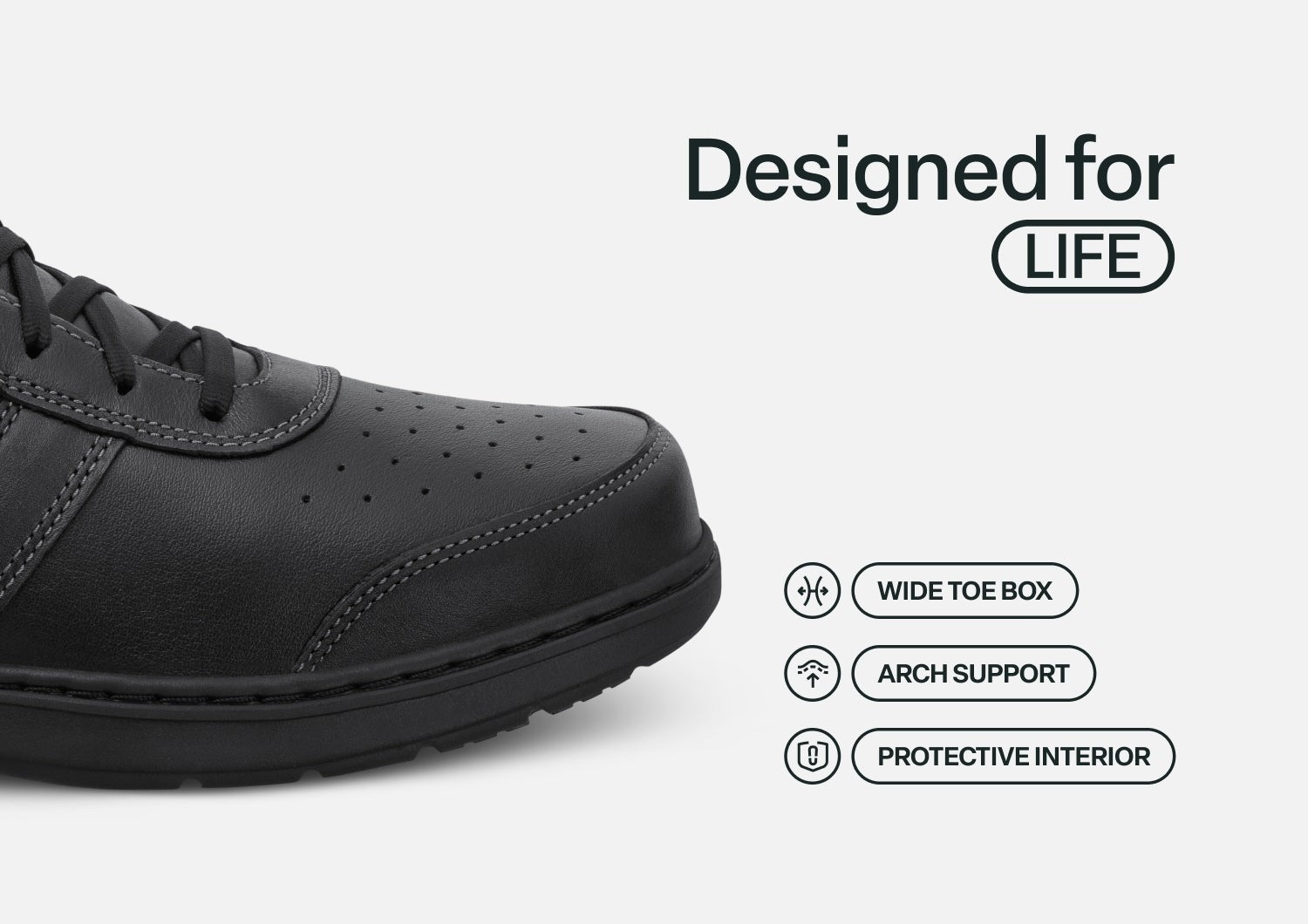 Orthofeet Pierre Hands-Free - Black - Feature Detail - 4
