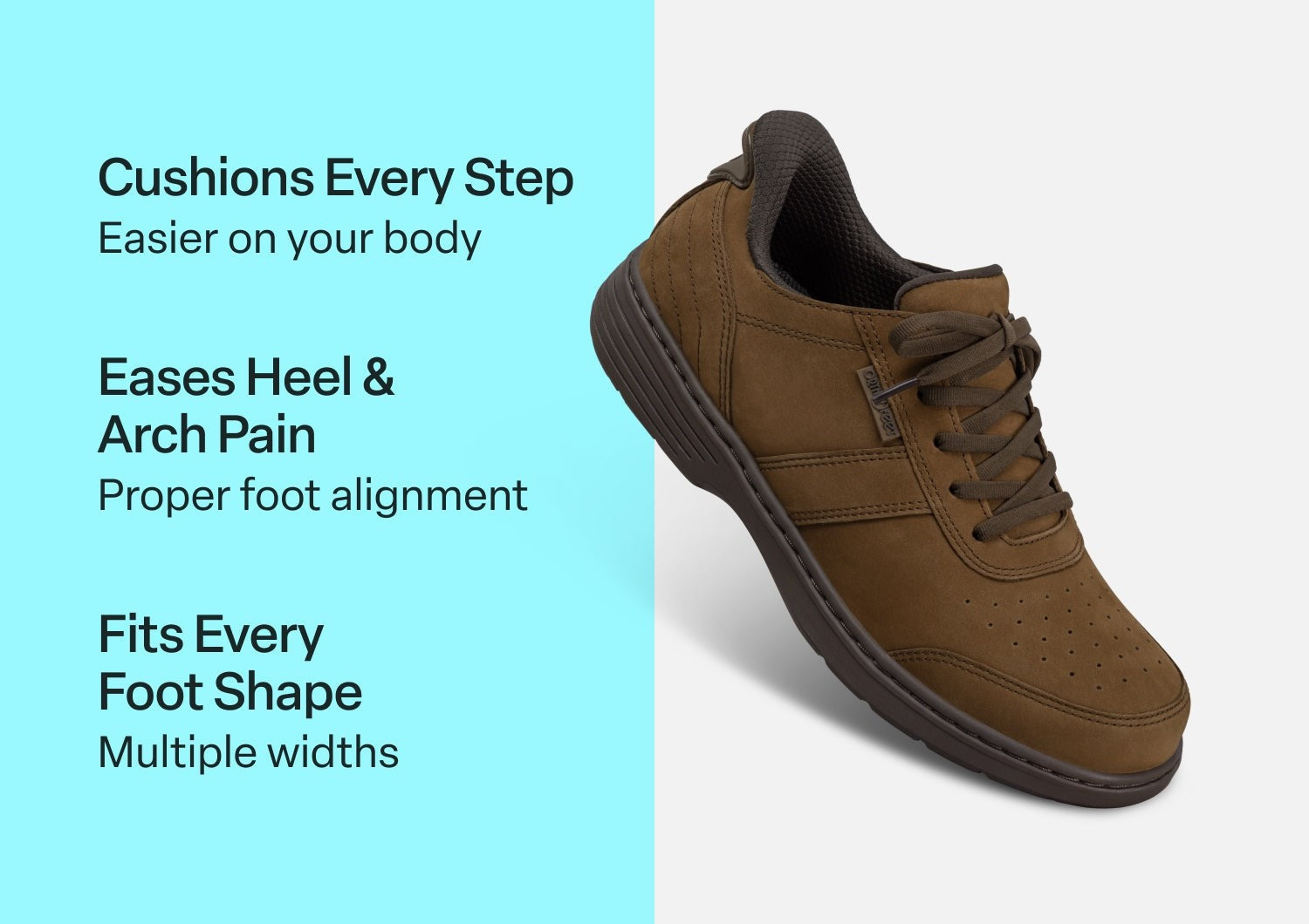 Orthofeet Pierre Hands-Free - Chocolate - Comfort Benefits - 2