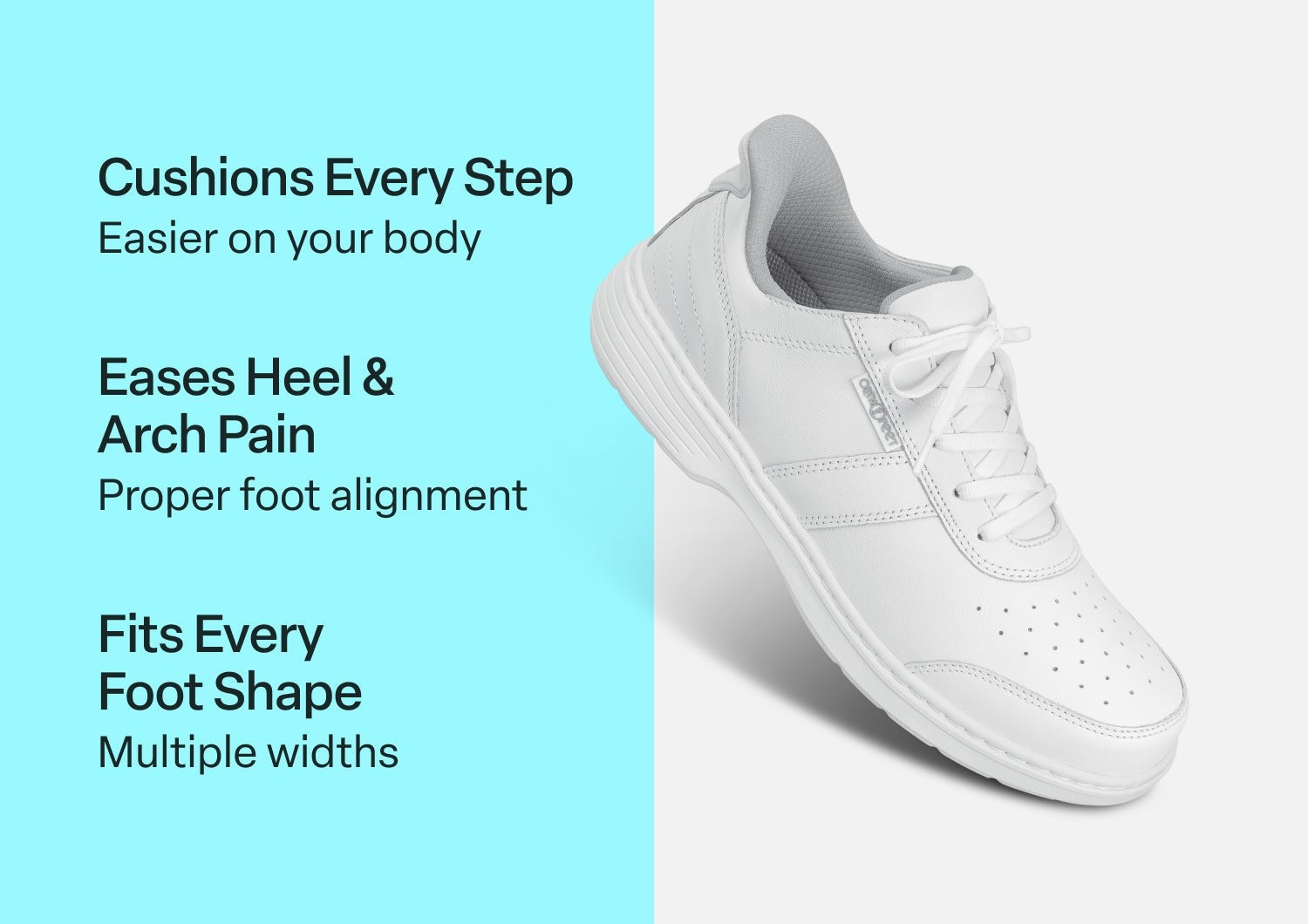 Orthofeet Pierre Hands-Free - White - Comfort Benefits - 2
