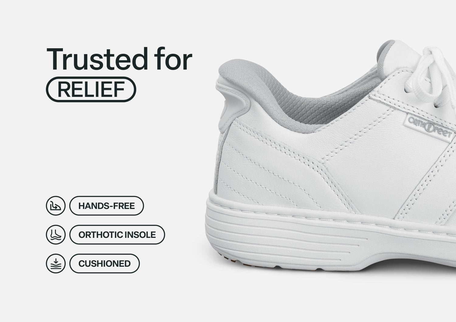 Orthofeet Pierre Hands-Free - White - Feature Detail - 3