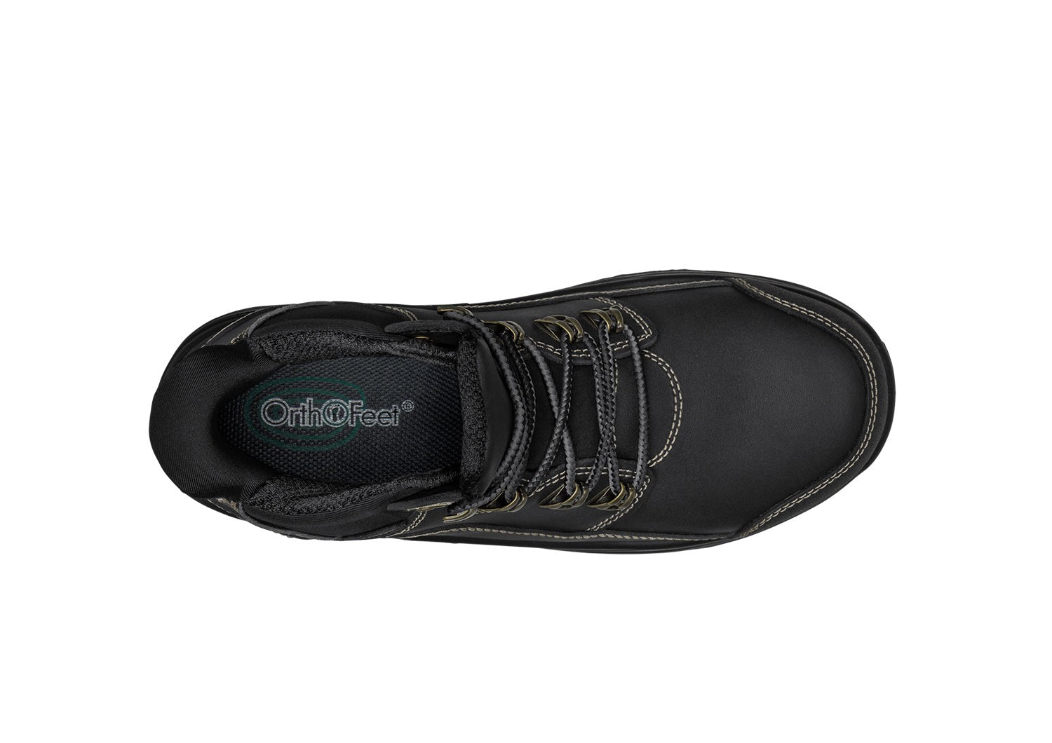 Orthofeet Quartz Hands-Free Work Boots Women's - Black - Bird's Eye View - 5