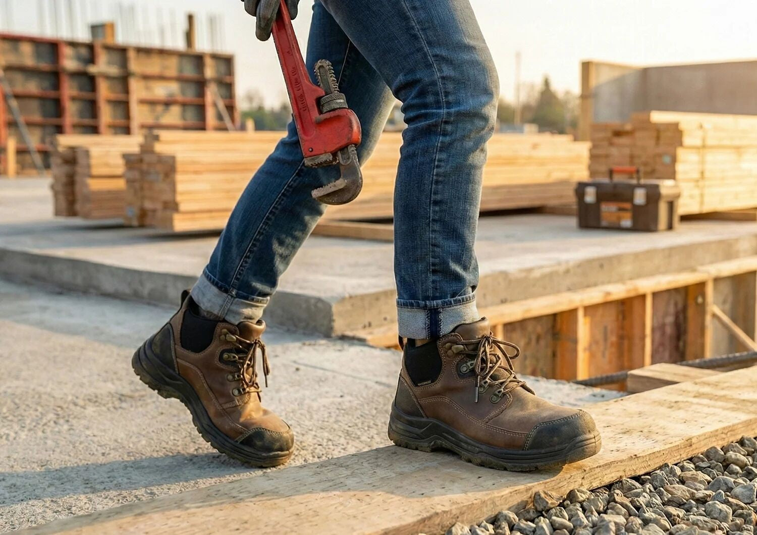Orthofeet Quartz Hands-Free Work Boots Women's - Brown - Lifestyle View - 7