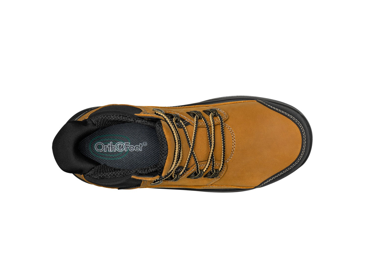 Orthofeet Quartz Hands-Free Work Boots Women's - Wheat - Bird's Eye View - 5