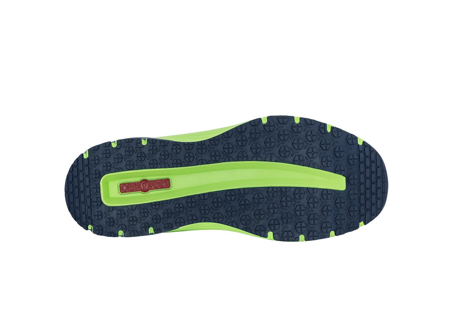 Orthofeet Race Cushioned Support Men's Sneakers - Blue/green - Sole View - 7