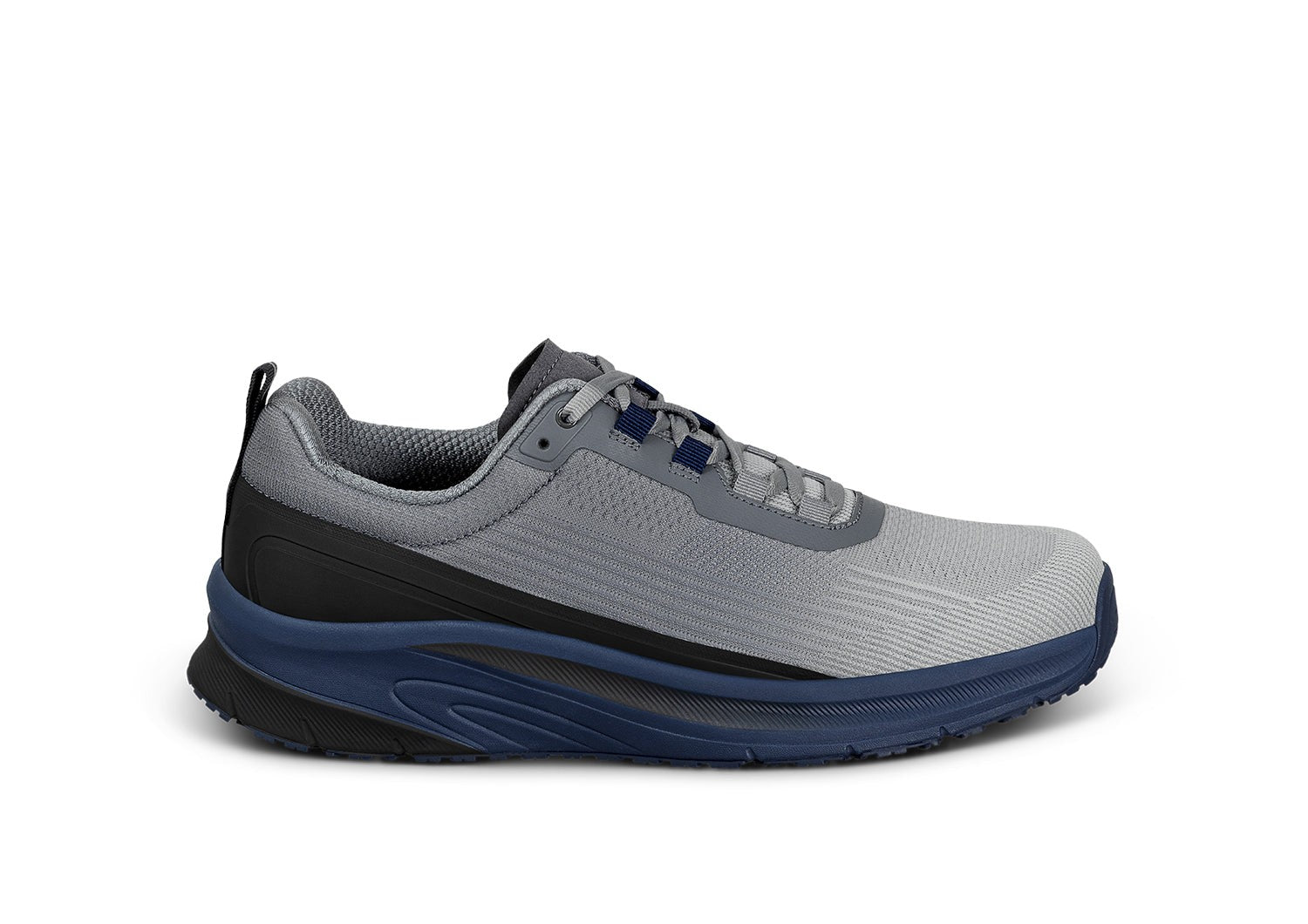 Orthofeet Race Cushioned Support Men's Sneakers in Gray/navy