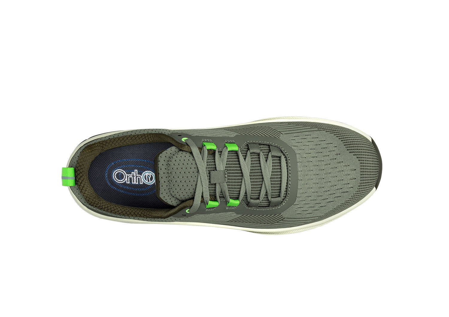 Orthofeet Race Cushioned Support Men's Sneakers - Sage/lime Green - Product View - 6