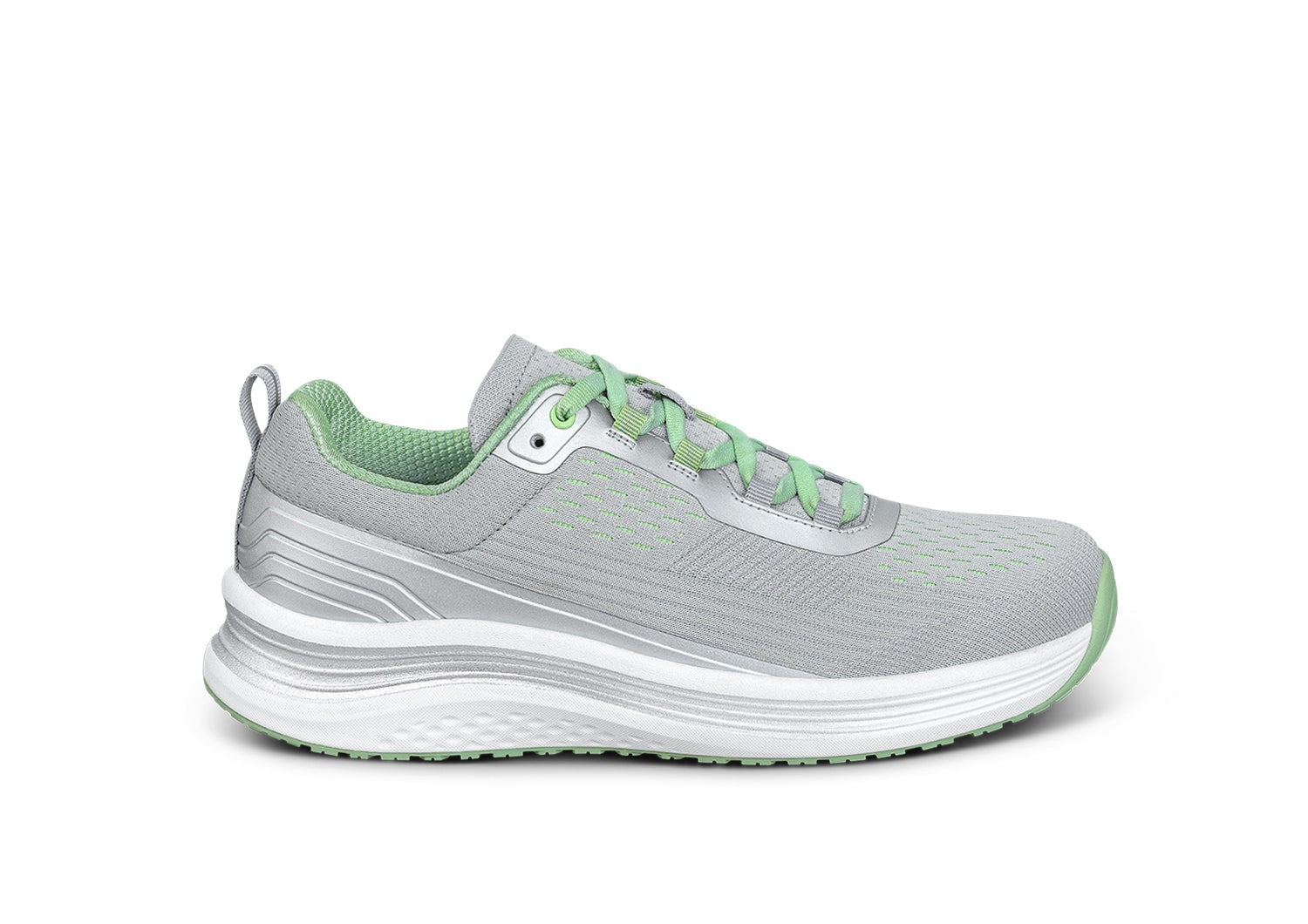 Orthofeet Relay Stretch Support in Gray/silver/mint