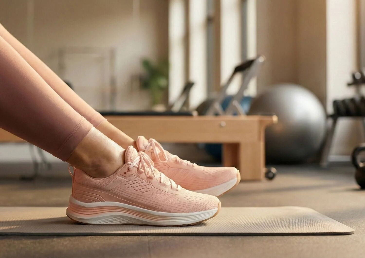 Orthofeet Relay Stretch Support - Peach - Lifestyle View - 8