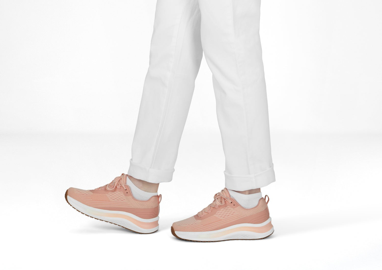 Orthofeet Relay Stretch Support - Peach - Lifestyle View - 2