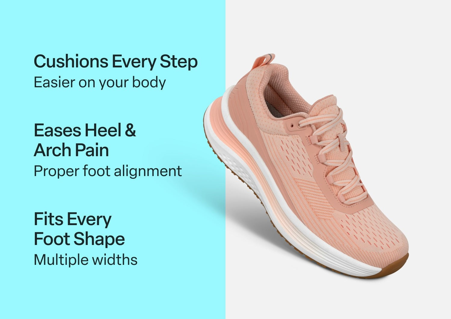 Orthofeet Relay Stretch Support - Peach - Comfort Benefits - 3